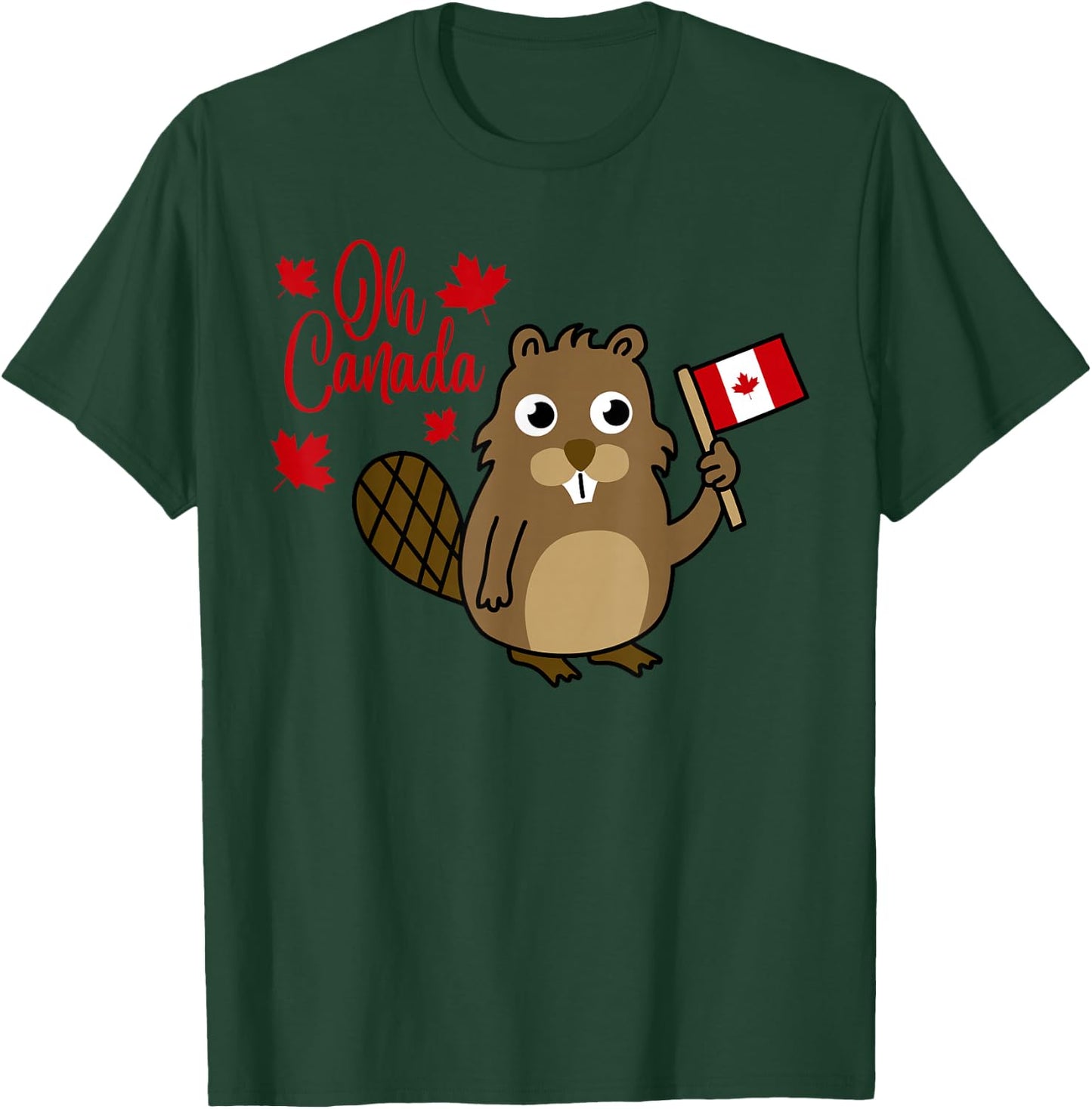 Happy Canada Day Shirt Funny Canadian Groundhog Flag T-Shirt - T-Shirt | Forest