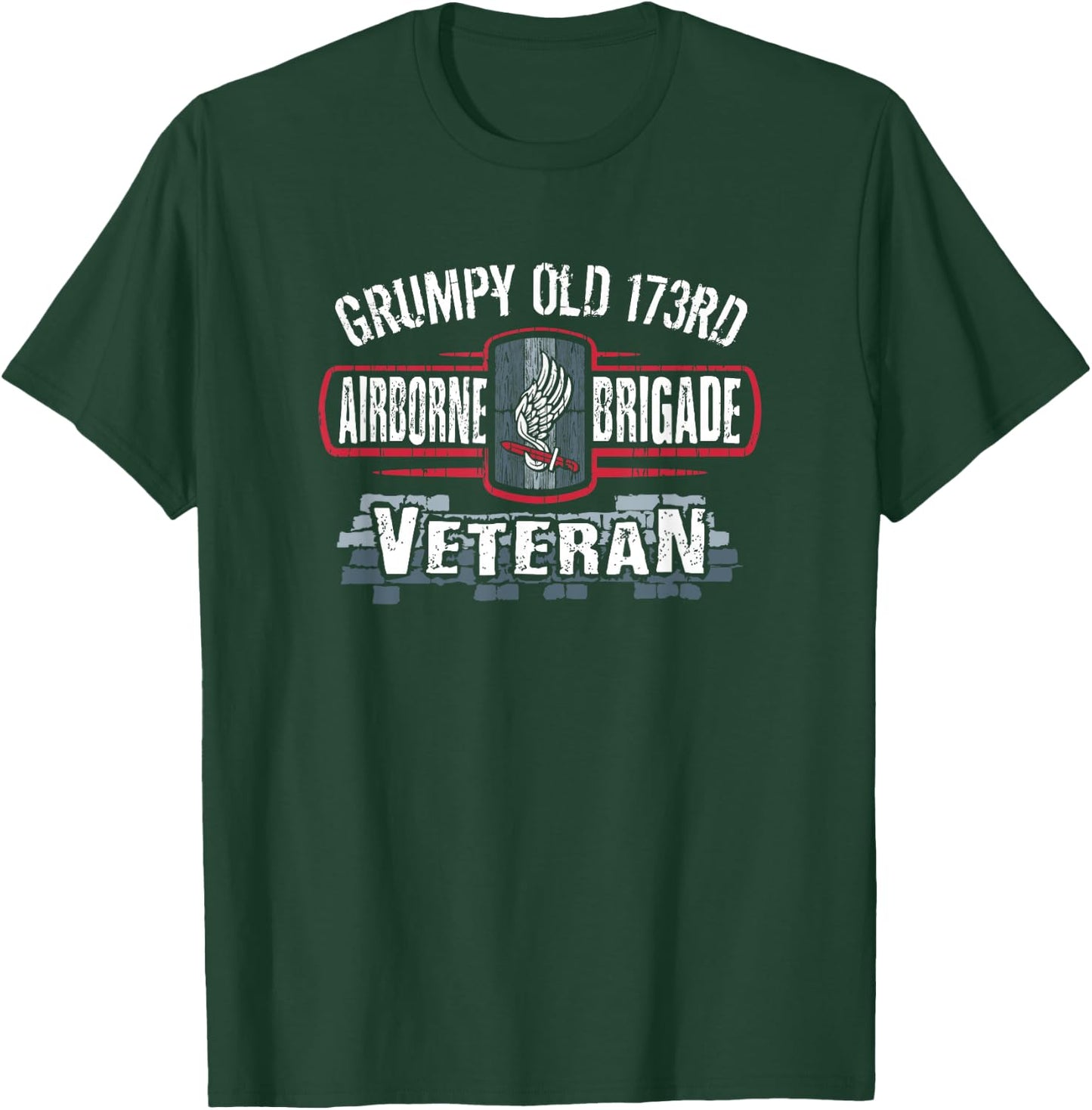 173rd Airborne Brigade Combat Team Grumpy Old Veteran T-Shirt - T-Shirt | Forest