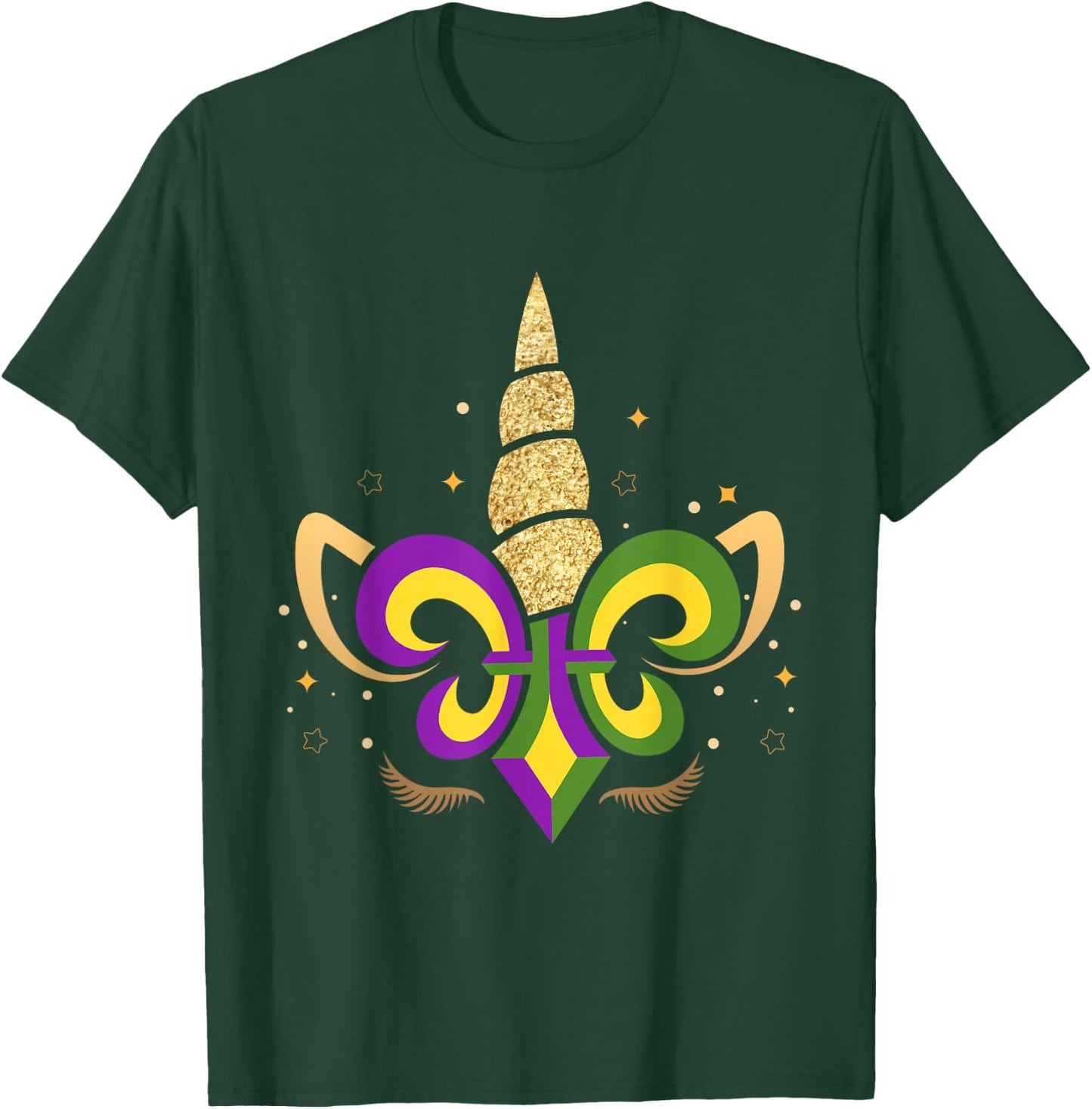 Mardi Gras Unicorn Party Costume Apparel Men Kids Toddler T-Shirt - T-Shirt | Forest