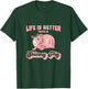 Skinny Pig Flowers Life is better with a Guinea Pig T-Shirt - T-Shirt | Forest