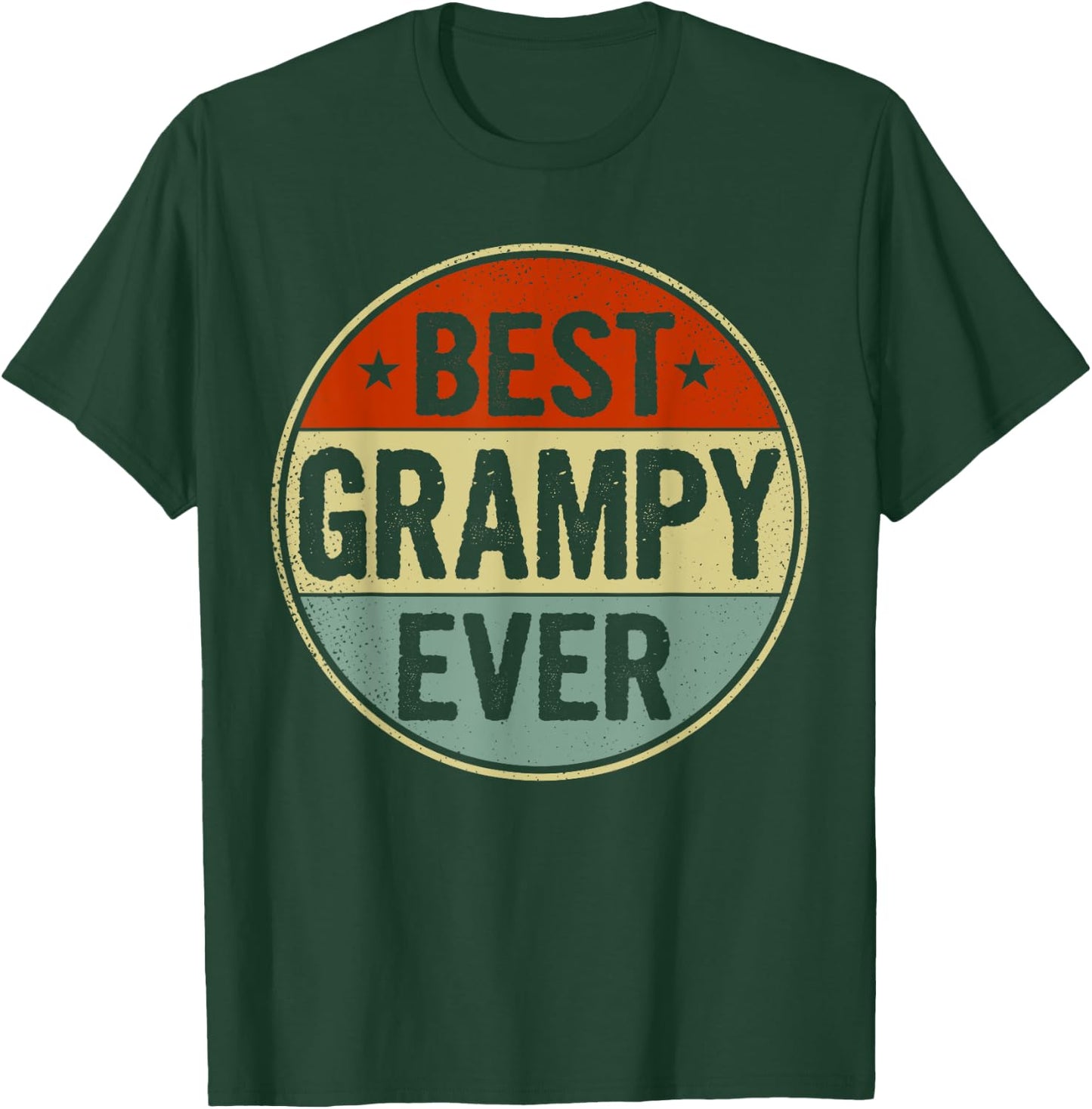 Best Grampy Ever Retro Style Cool Birthday Gift Grampy T-Shirt - T-Shirt | Forest