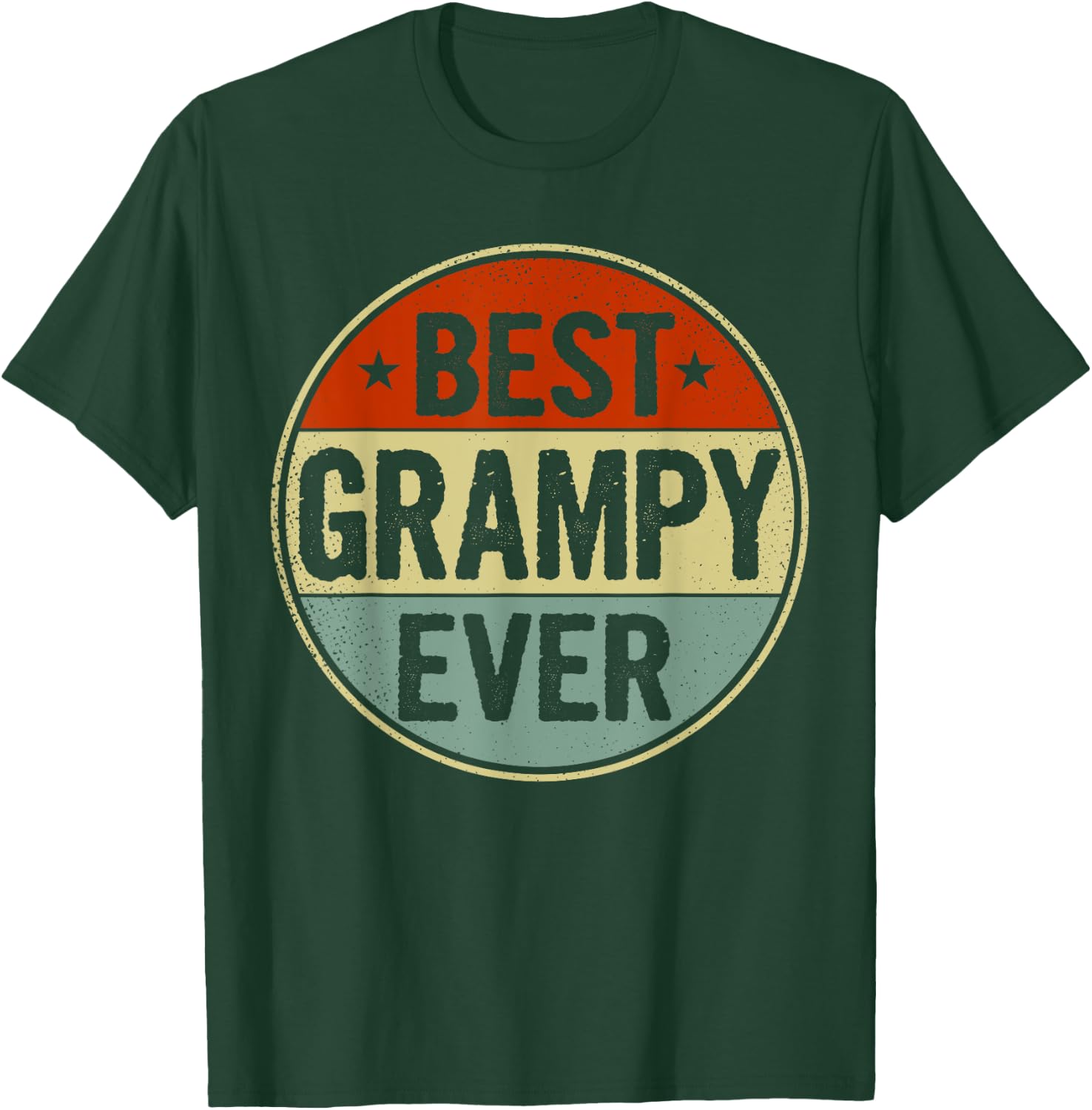 Best Grampy Ever Retro Style Cool Birthday Gift Grampy T-Shirt - T-Shirt | Forest