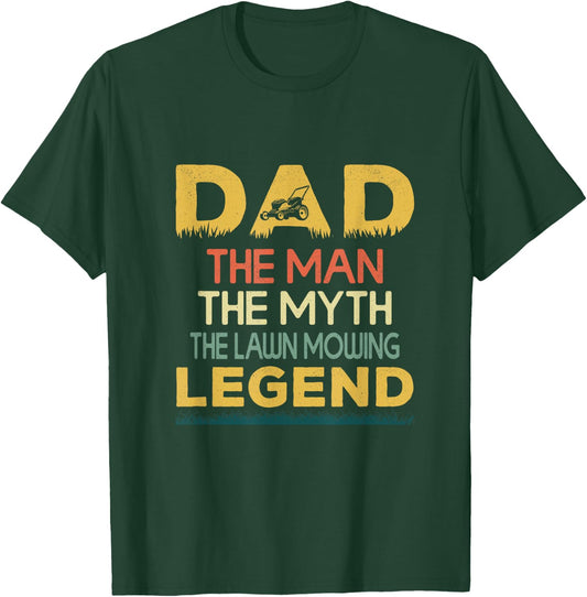 Lawn Mowing Dad Funny Gardener Landscapers Lawn Mower Men T-Shirt - T-Shirt | Forest