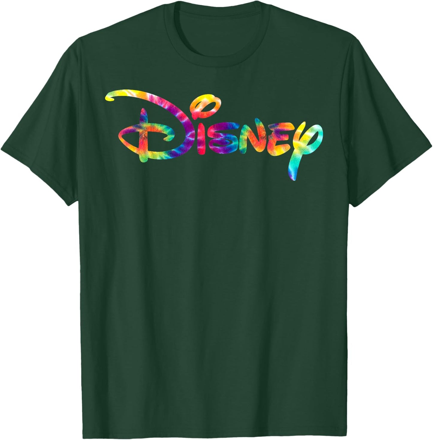 Disney Rainbow Tie-Dye Chest Logo T-Shirt - T-Shirt | Forest