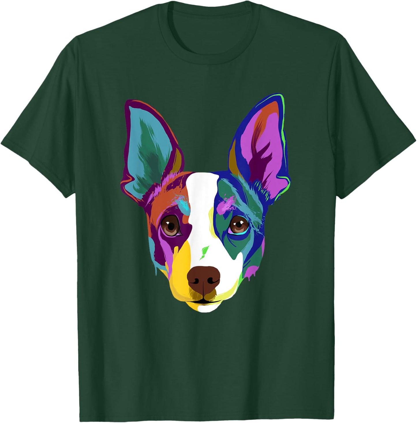 Colorful Splash Art Dog Rat Terrier T-Shirt - T-Shirt | Forest