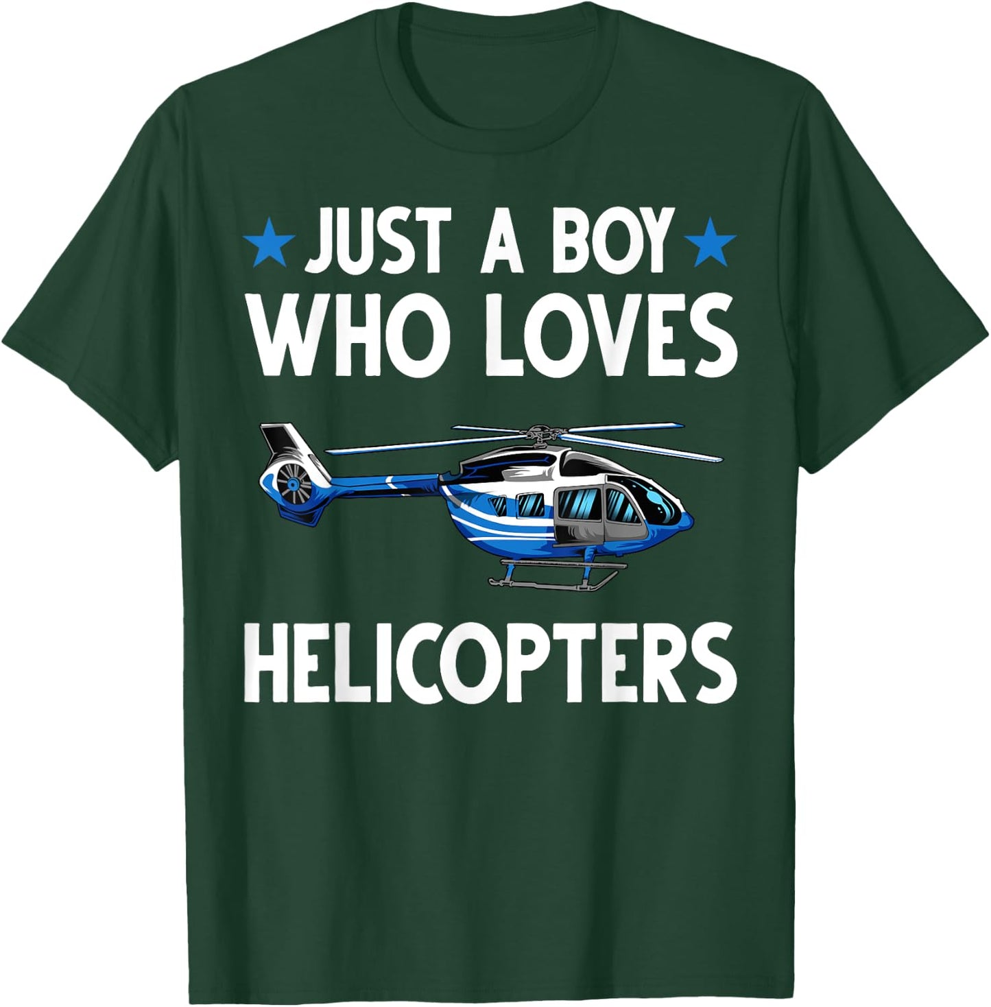 Funny Helicopter Gift Boys Toddler Kids Men Pilot Aviator T-Shirt - T-Shirt | Forest