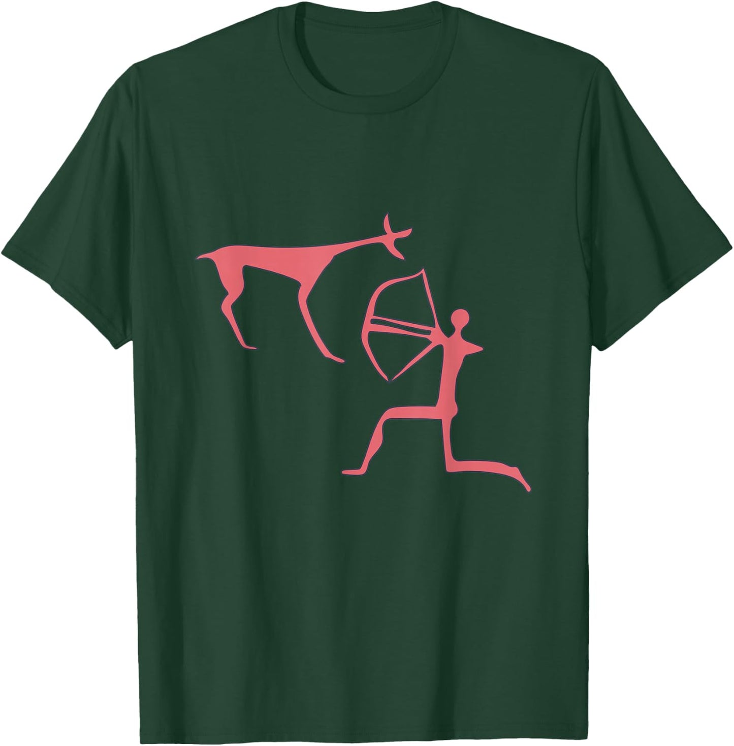 Cave Paintings - Deer Hunting - Primitive Caveman T-Shirt - T-Shirt | Forest