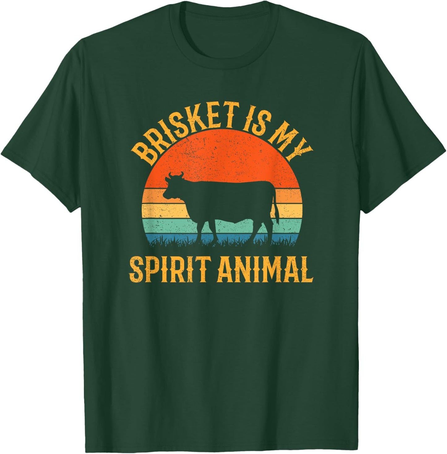 Brisket is My spirit Animal, funny Meat barbecue T-Shirt - T-Shirt | Forest