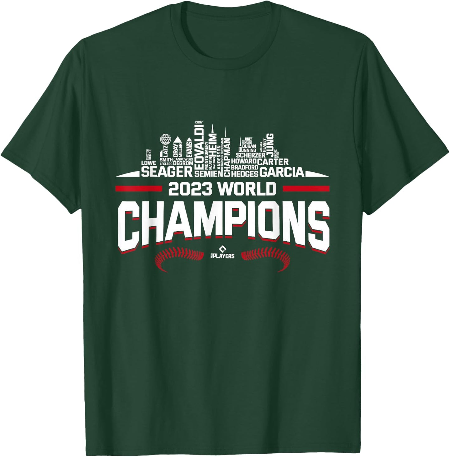2023 World Champions Adolis Garcia Texas MLBPA T-Shirt - T-Shirt | Forest