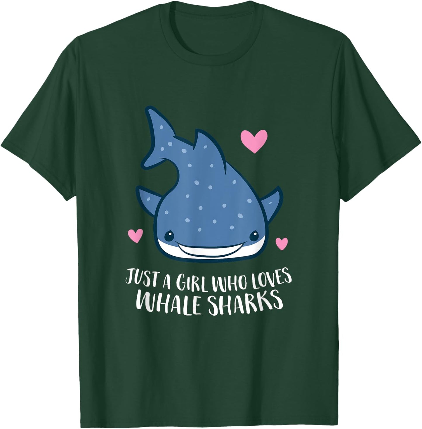 Just a Girl Who Loves Whale Sharks Cute Whale Shark T-Shirt - T-Shirt | Forest