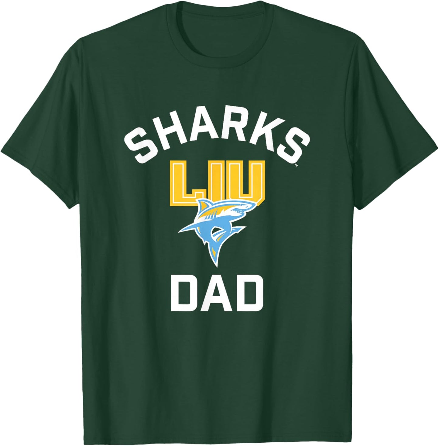 Long Island University LIU Blackbirds Arched Dad T-Shirt - T-Shirt | Forest