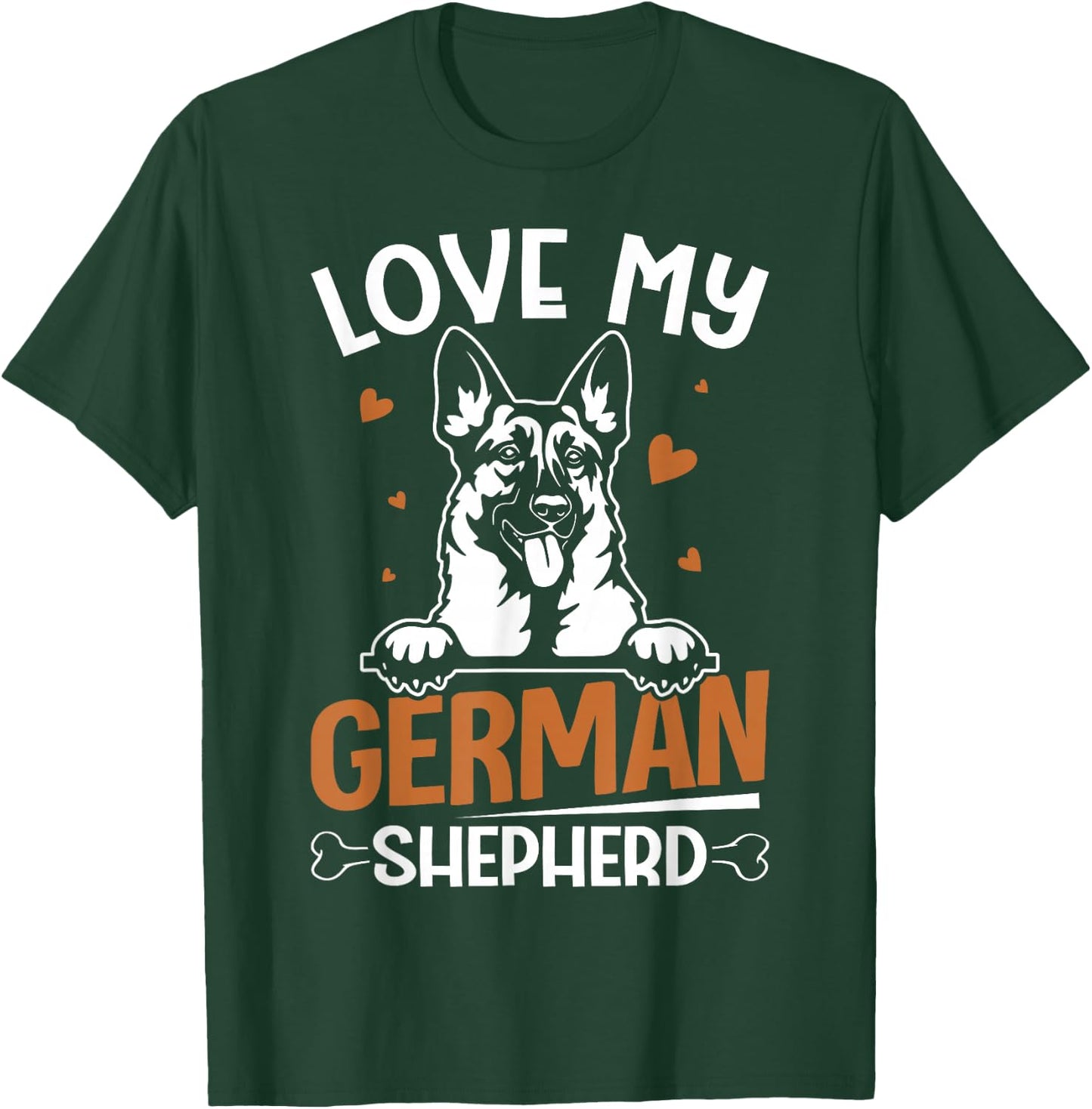 Love My German Shepherd T-Shirt - T-Shirt | Forest