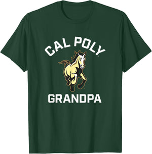 Cal Poly Mustangs Arched Grandpa T-Shirt - T-Shirt | Forest