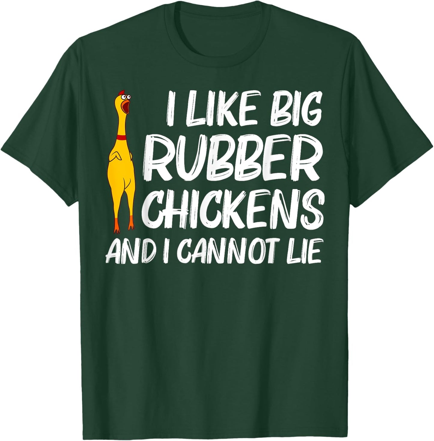 Funny Rubber Chicken Gift Men Women Rubber Chicken Costume T-Shirt - T-Shirt | Forest