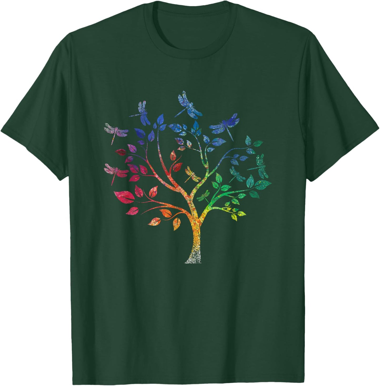 Nature Colorful Dragonfly T-Shirt - T-Shirt | Forest