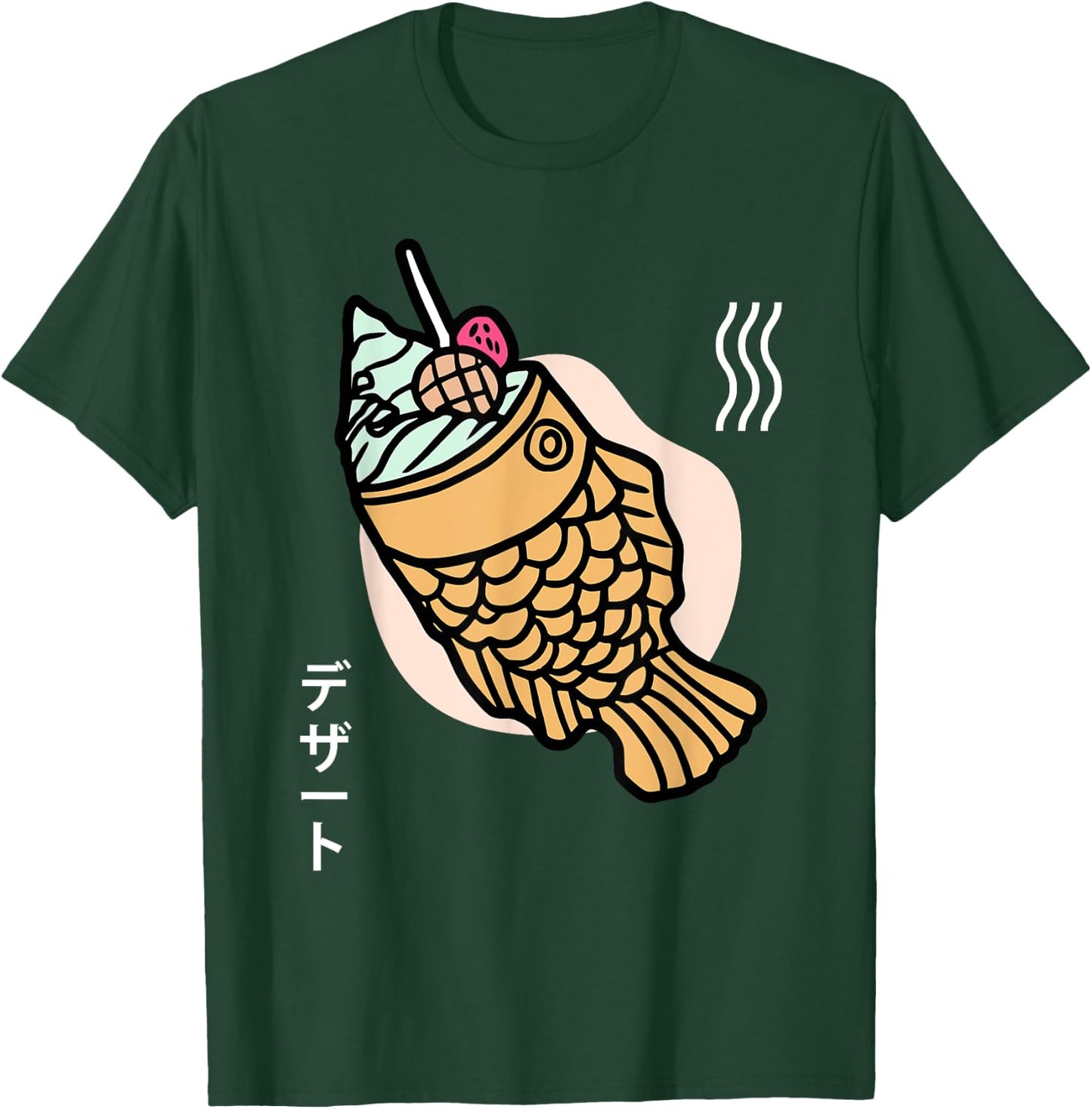 Taiyaki Japanese Ice Cream Desert Fish Shaped Cake T-Shirt - T-Shirt | Forest