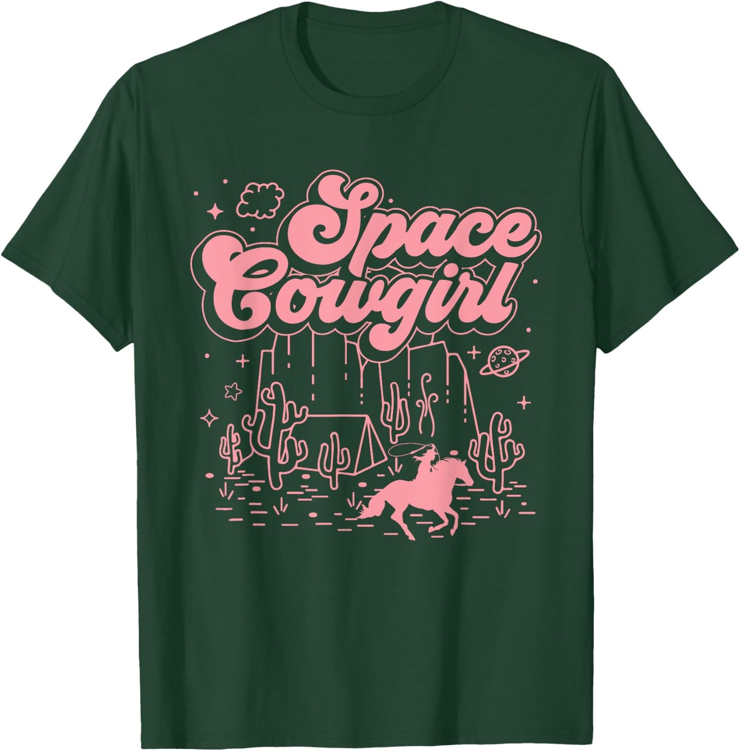Space Cowgirls Shirt Bachelorette Party Rodeo Girls Women T-Shirt - T-Shirt | Forest