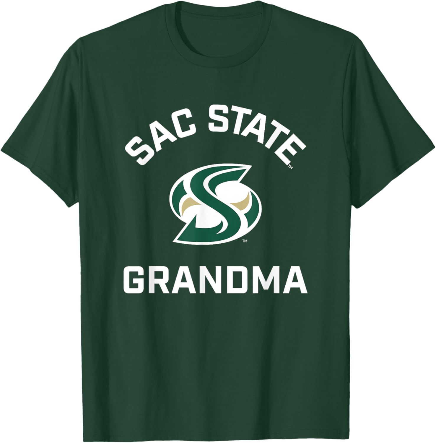 Sacramento State CSUS Hornets Arched Grandma T-Shirt - T-Shirt | Forest