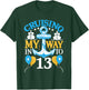 13 Year 13th Birthday Cruise Shirt Men Women Ship T-Shirt - T-Shirt | Forest