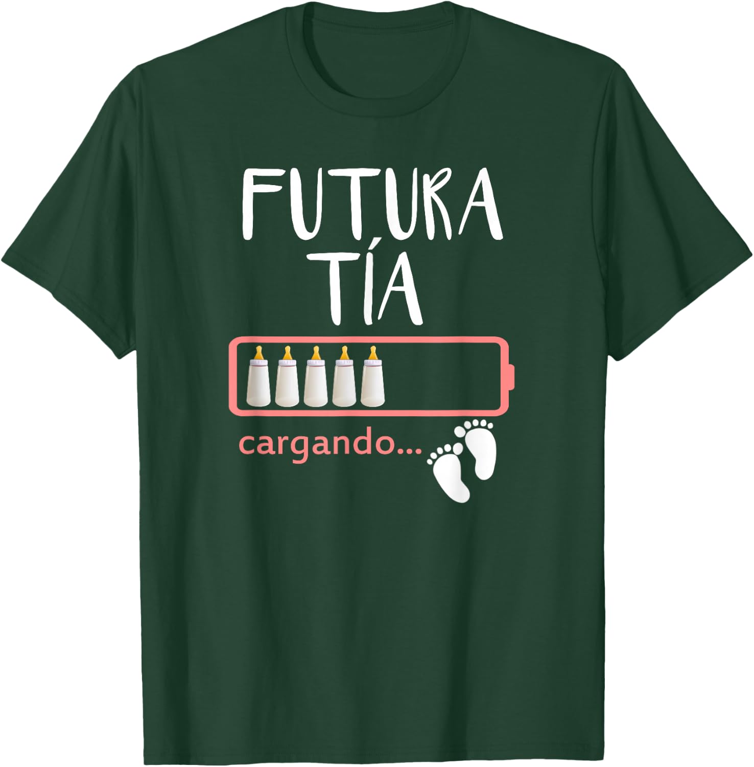 Futura Tia Spanish Pregnancy Announcement Aunt Gift T-Shirt - T-Shirt | Forest