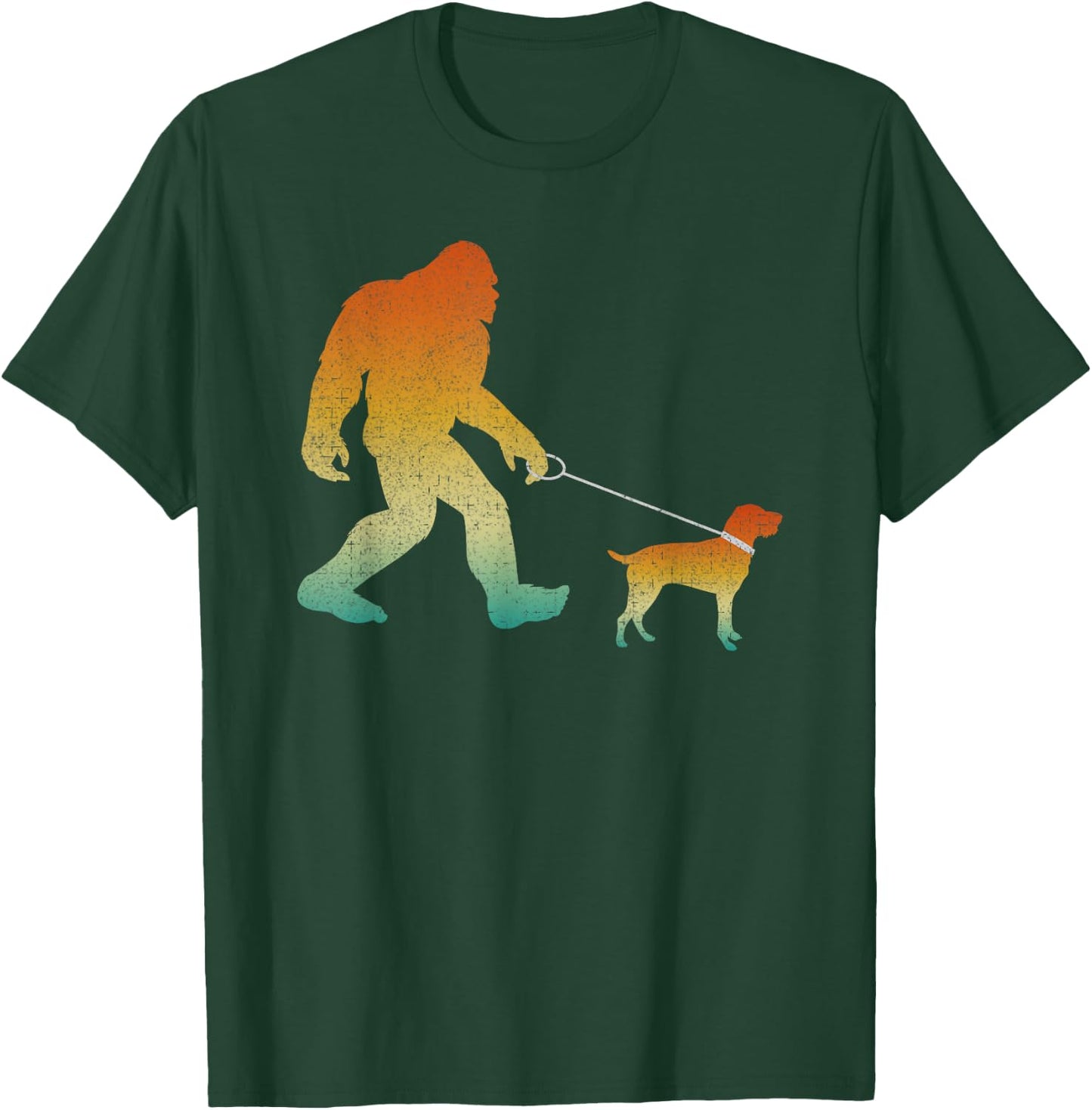Bigfoot Walking Pudelpointer Funny Sasquatch Pet Dog T-Shirt - T-Shirt | Forest