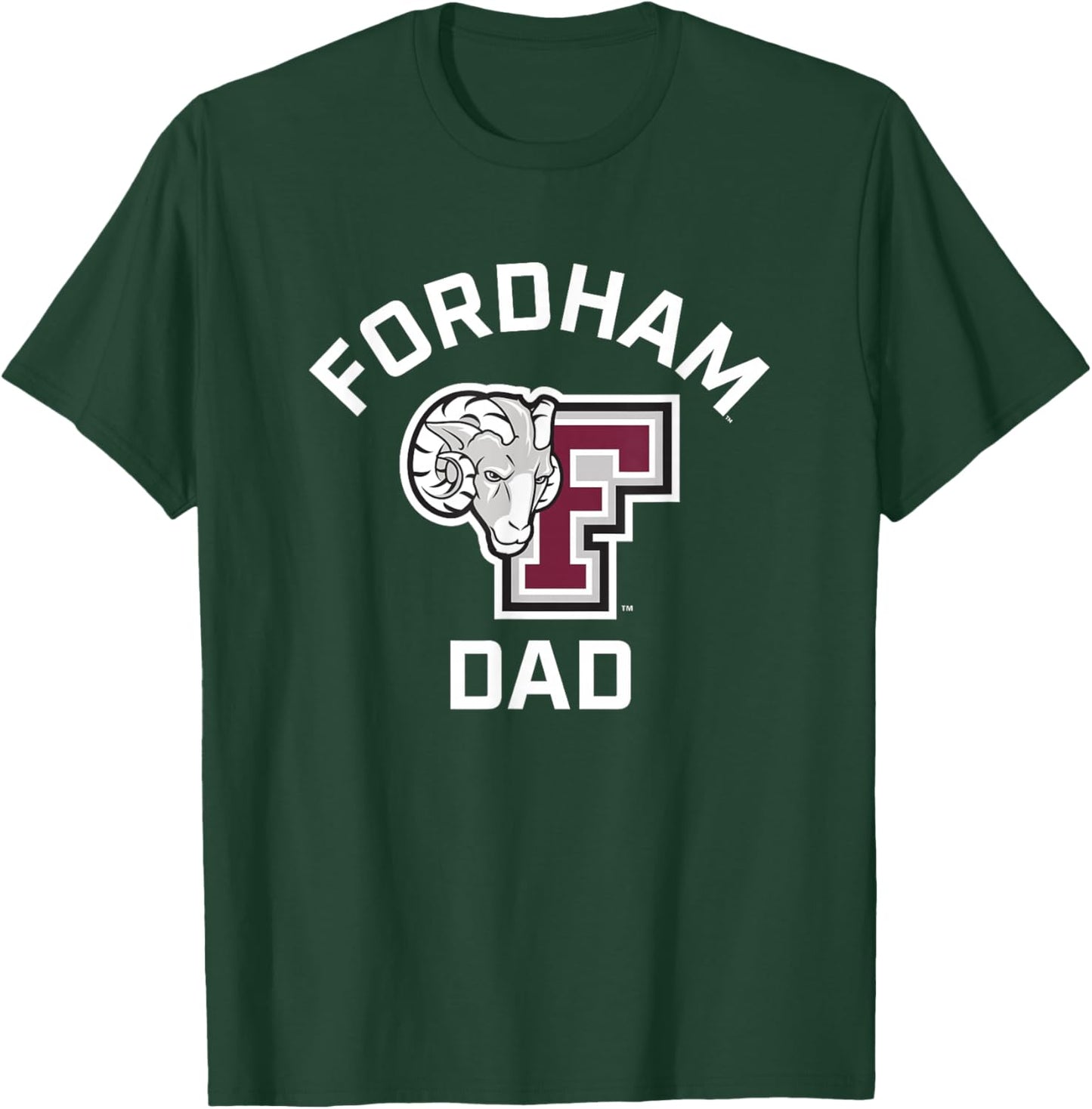 Fordham University Rams Arched Dad T-Shirt - T-Shirt | Forest