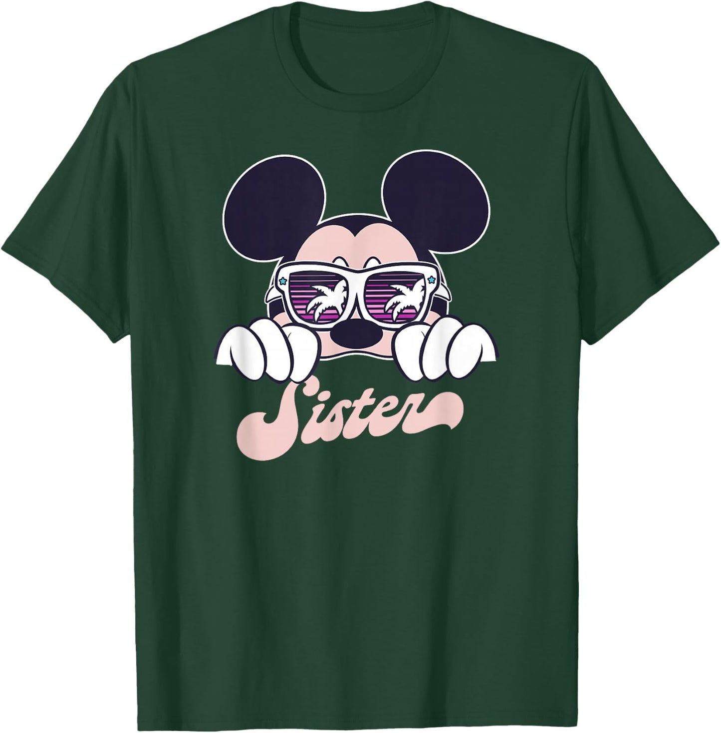 Disney Mickey and Friends Mickey Summer Vibes Sister Logo T-Shirt - T-Shirt | Forest