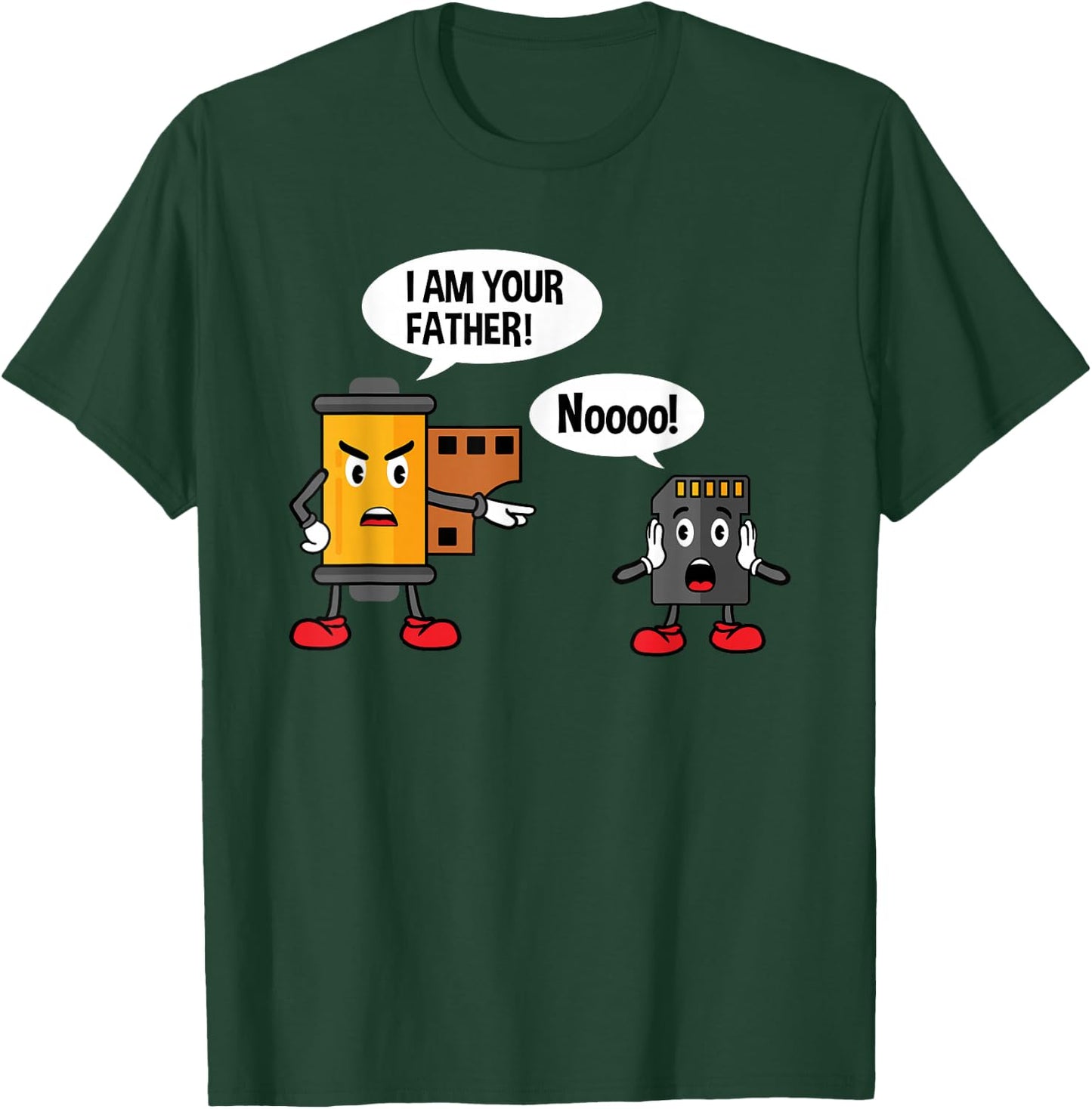 Analog Film Roll & SD Card - Funny Photographer Camera T-Shirt - T-Shirt | Forest