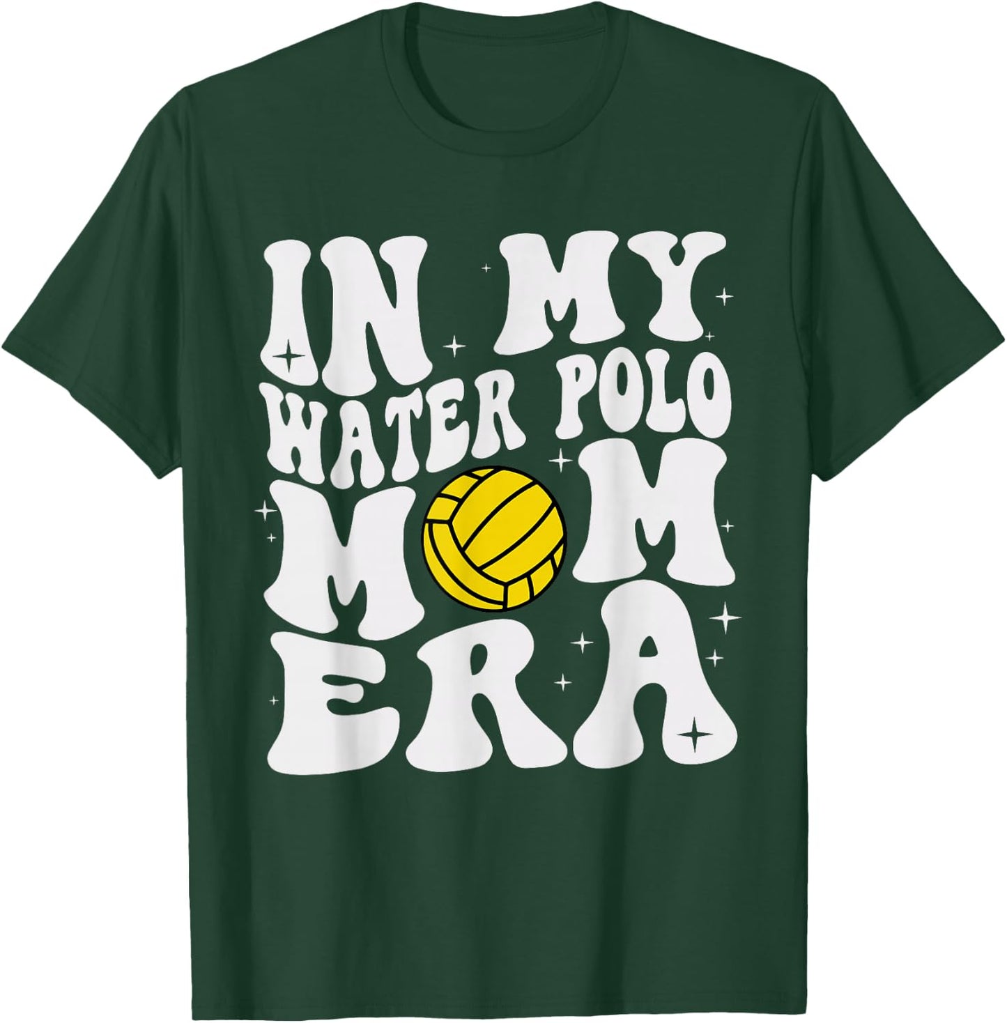 In My Water Polo Mom Era Retro Groovy Mom Life Mother's Day T-Shirt - T-Shirt | Forest