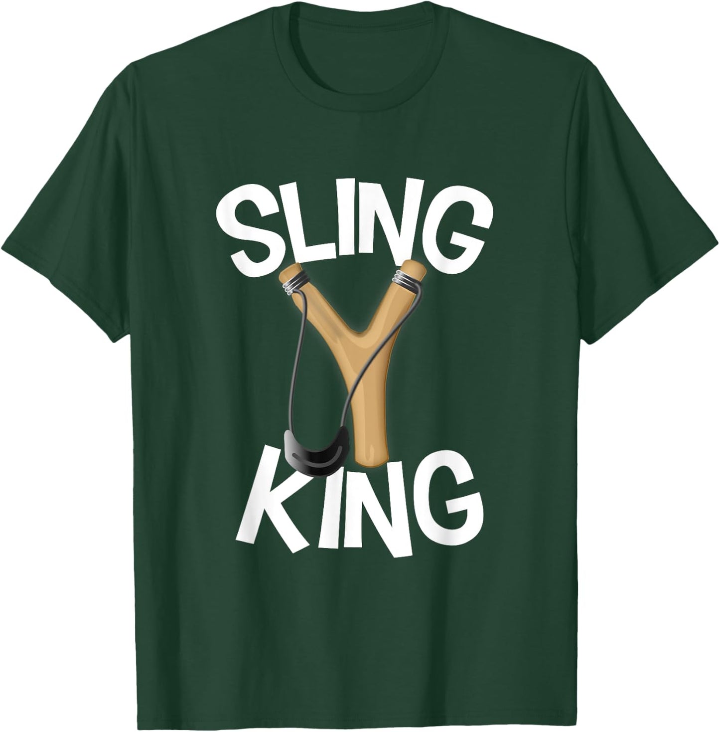 Funny Slingshot Humor New Slingshot Toy Kids Sling King T-Shirt - T-Shirt | Forest