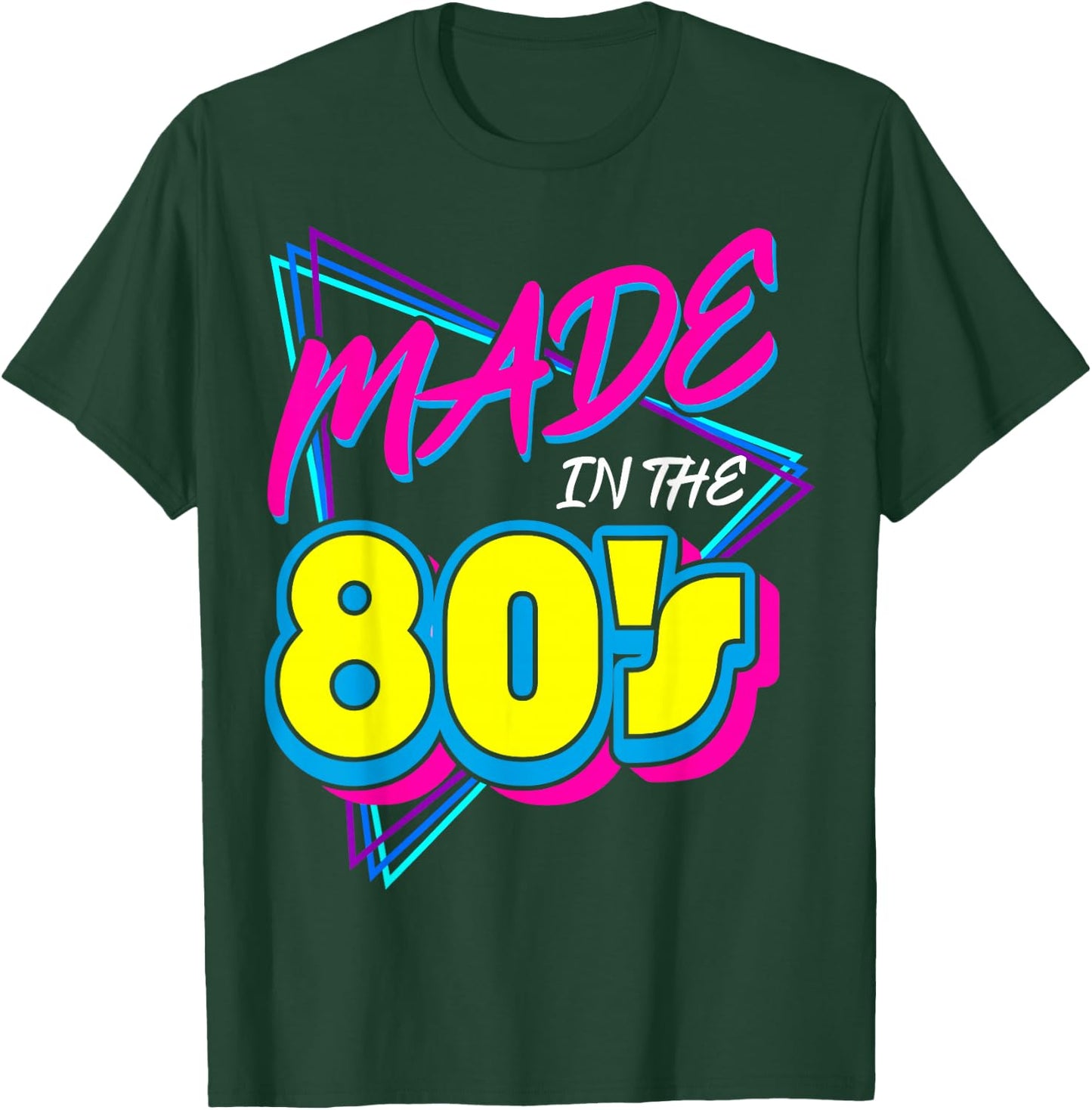 Made in The 80s 1980s Retro Nineteen Eighties Vintage Music T-Shirt - T-Shirt | Forest