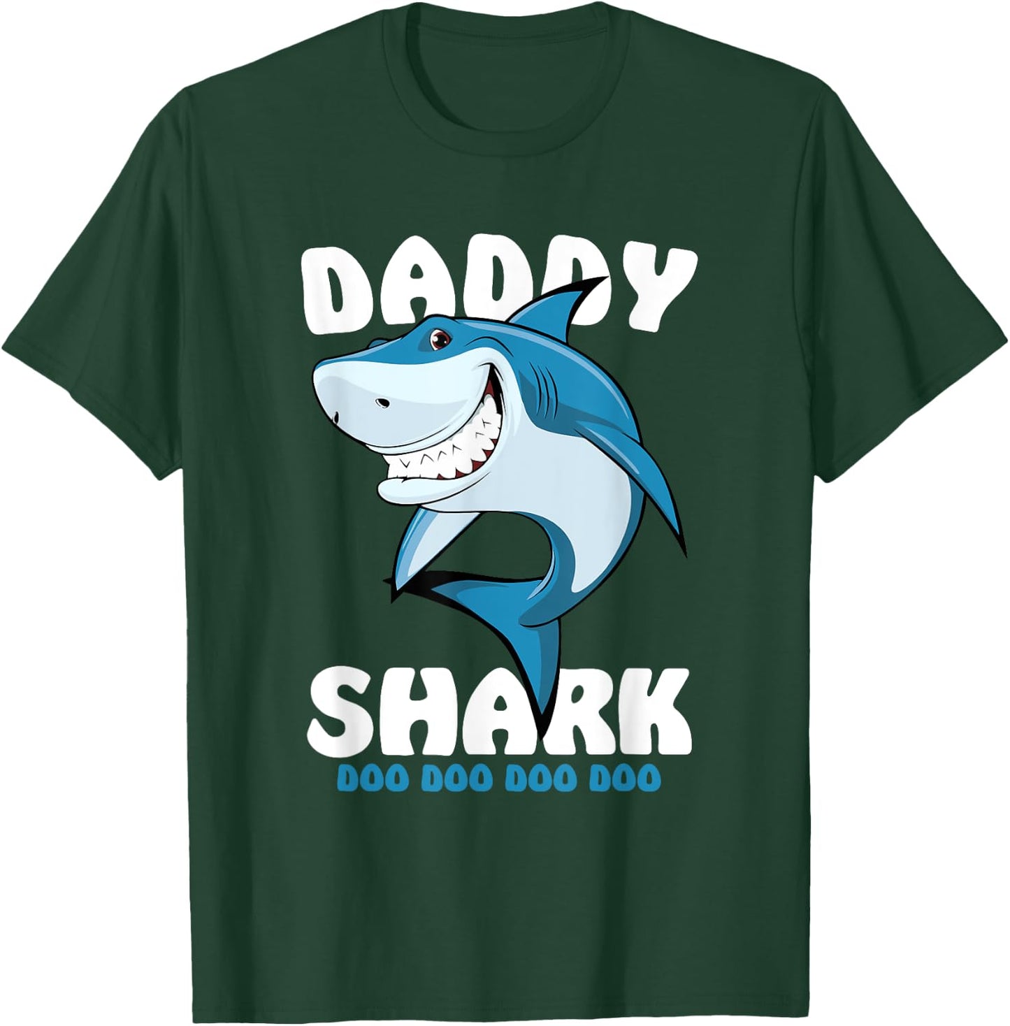 Daddy Shark shirt Funny Fathers Day Gift Kids dad T-Shirt - T-Shirt | Forest