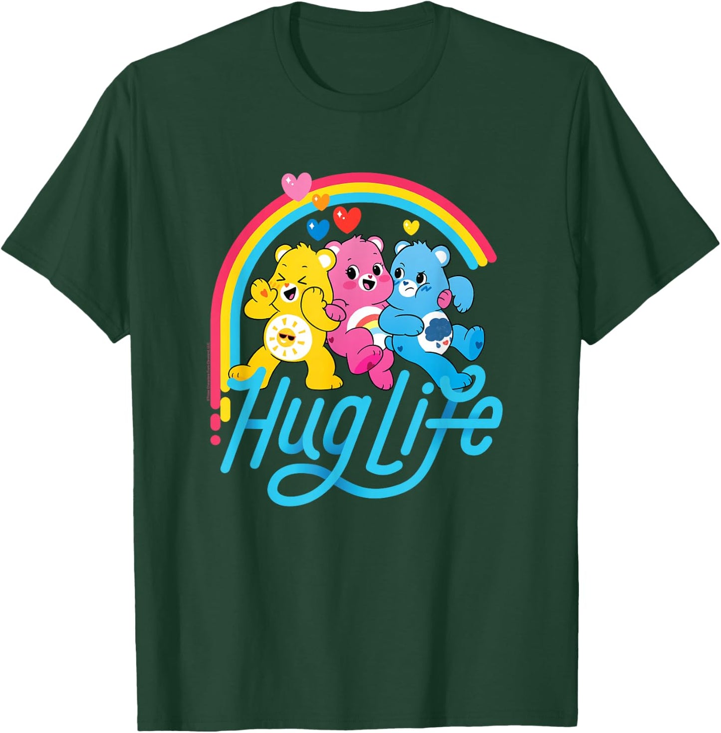 Care Bears Hug Life Rainbow Cute Cartoon T-Shirt - T-Shirt | Forest