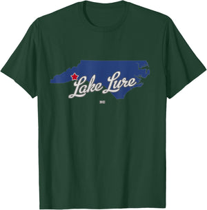 Lake Lure North Carolina NC Map T-Shirt - T-Shirt | Forest