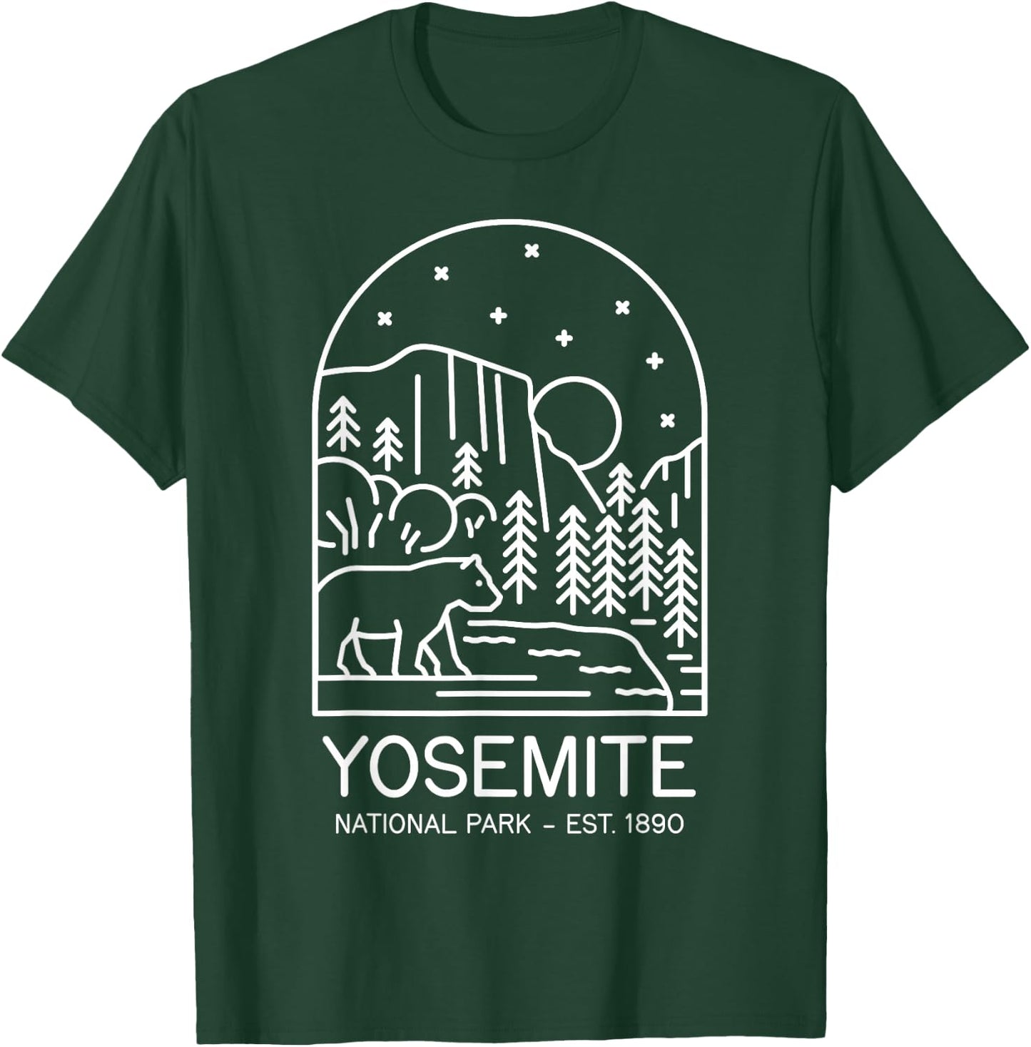 Yosemite National Park 1890 California Mariposa Sierra T-Shirt - T-Shirt | Forest