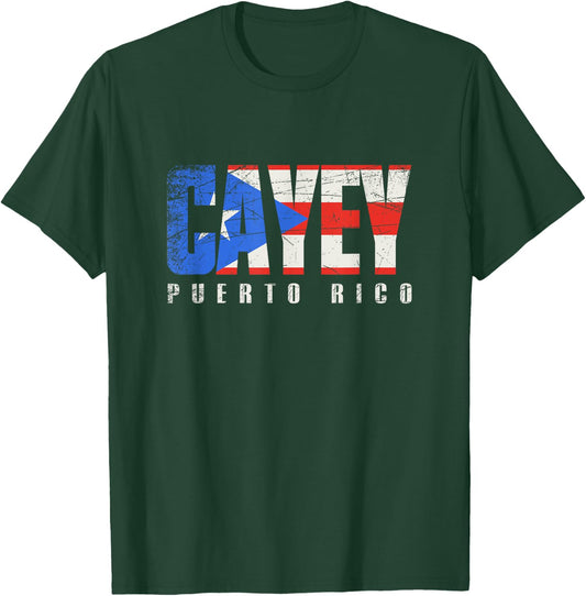 Puerto Rican flag Cayey Puerto Rico T-Shirt - T-Shirt | Forest