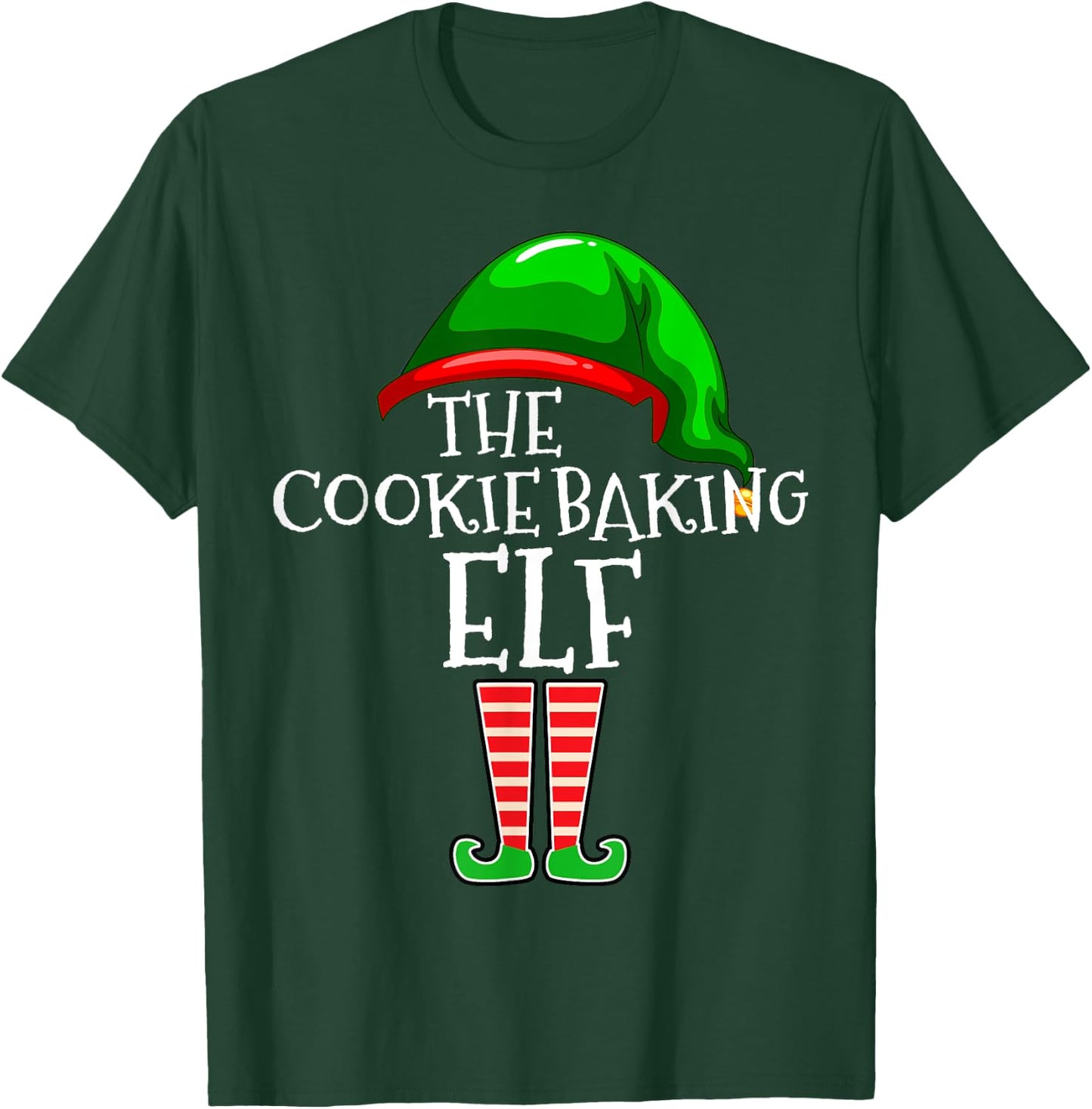 The Cookie Baking Elf Family Matching Group Christmas Gift T-Shirt - T-Shirt | Forest