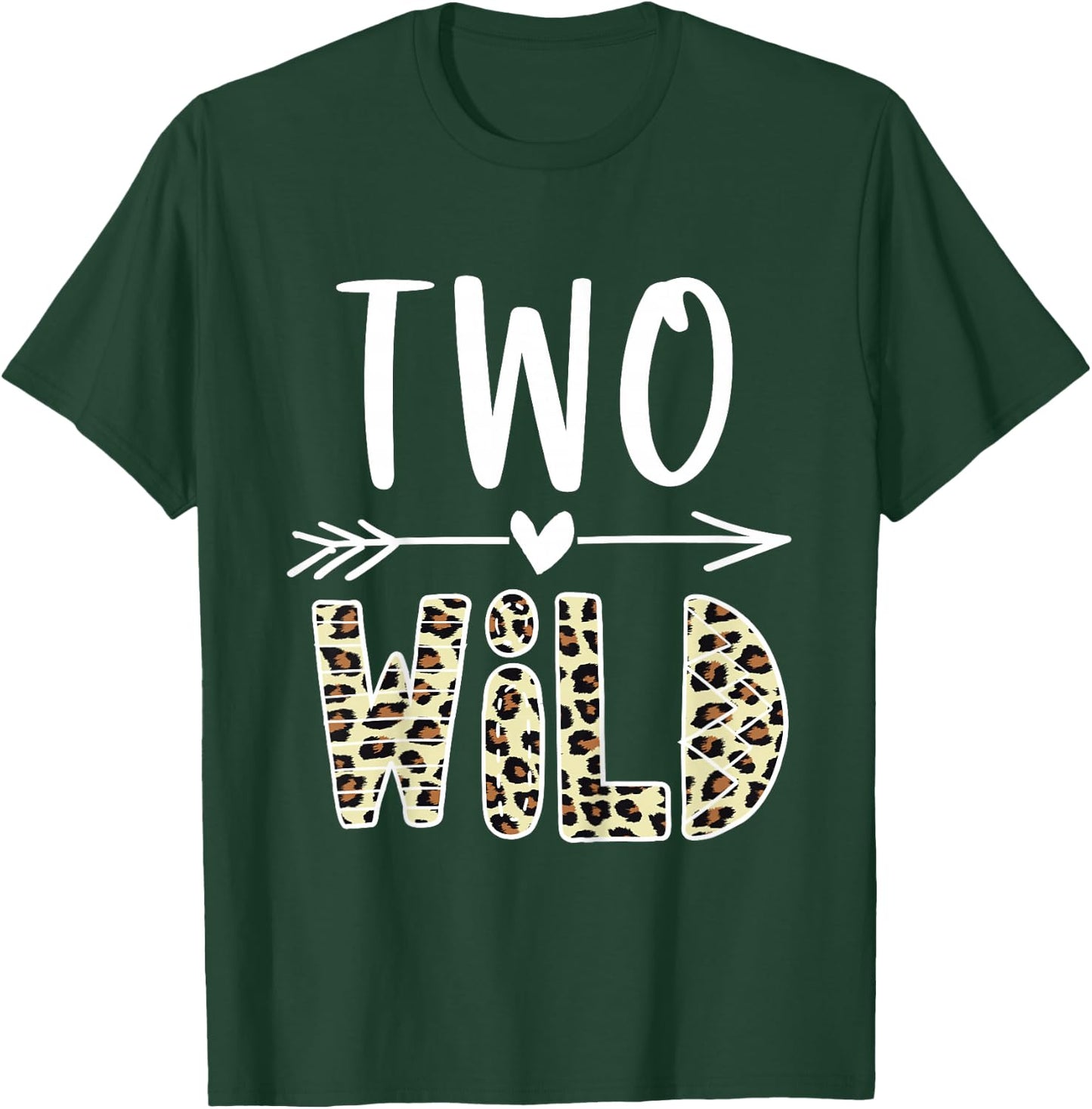 Two Wild 2 Year Old Girl Gifts 2nd Birthday Second BDay T-Shirt - T-Shirt | Forest