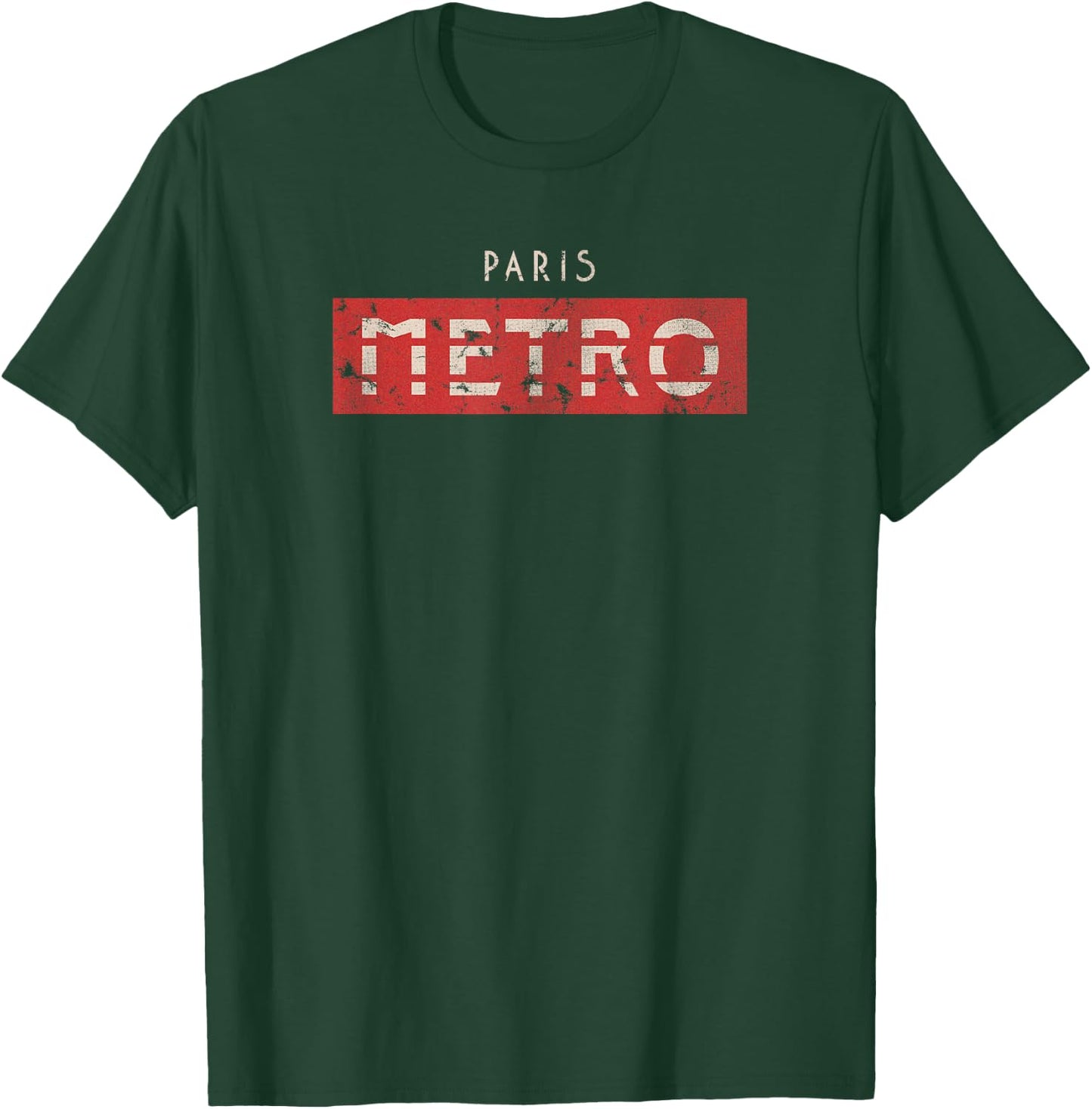 Paris Metro Sign for Paris France Travelers Gift T-Shirt - T-Shirt | Forest
