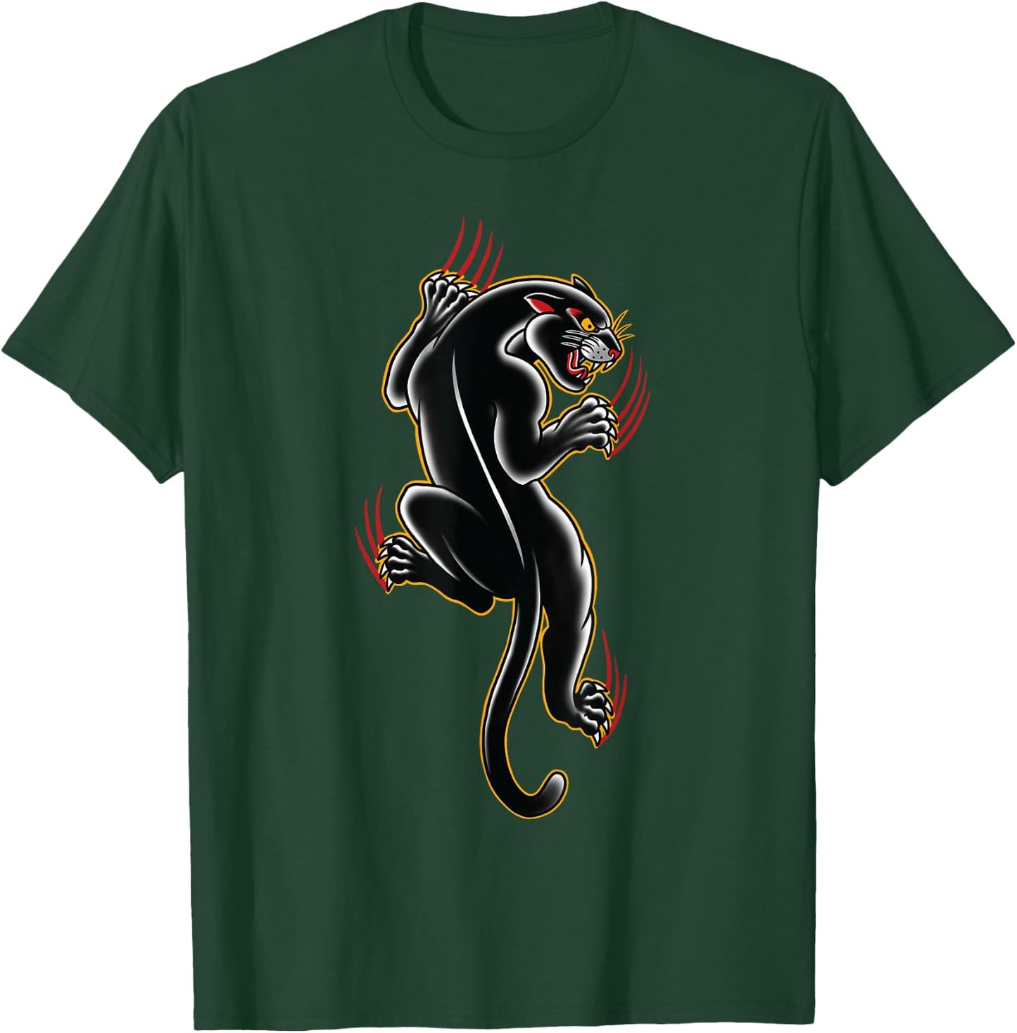 Traditional Panther Tattoo art Graphic, Old School tattoo T-Shirt - T-Shirt | Forest