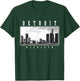 Detroit Skyline Michigan Pride Vintage Detroit T-Shirt - T-Shirt | Forest