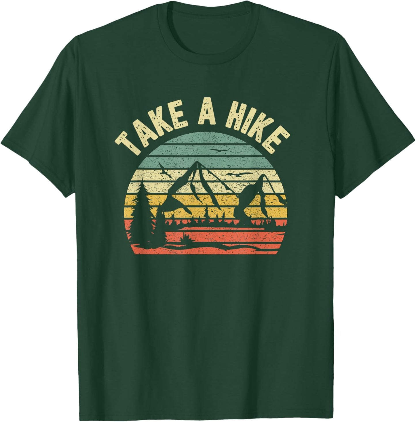 Take A Hike Shirt Retro Hiker Outdoors Camping Nature Hiking T-Shirt - T-Shirt | Forest