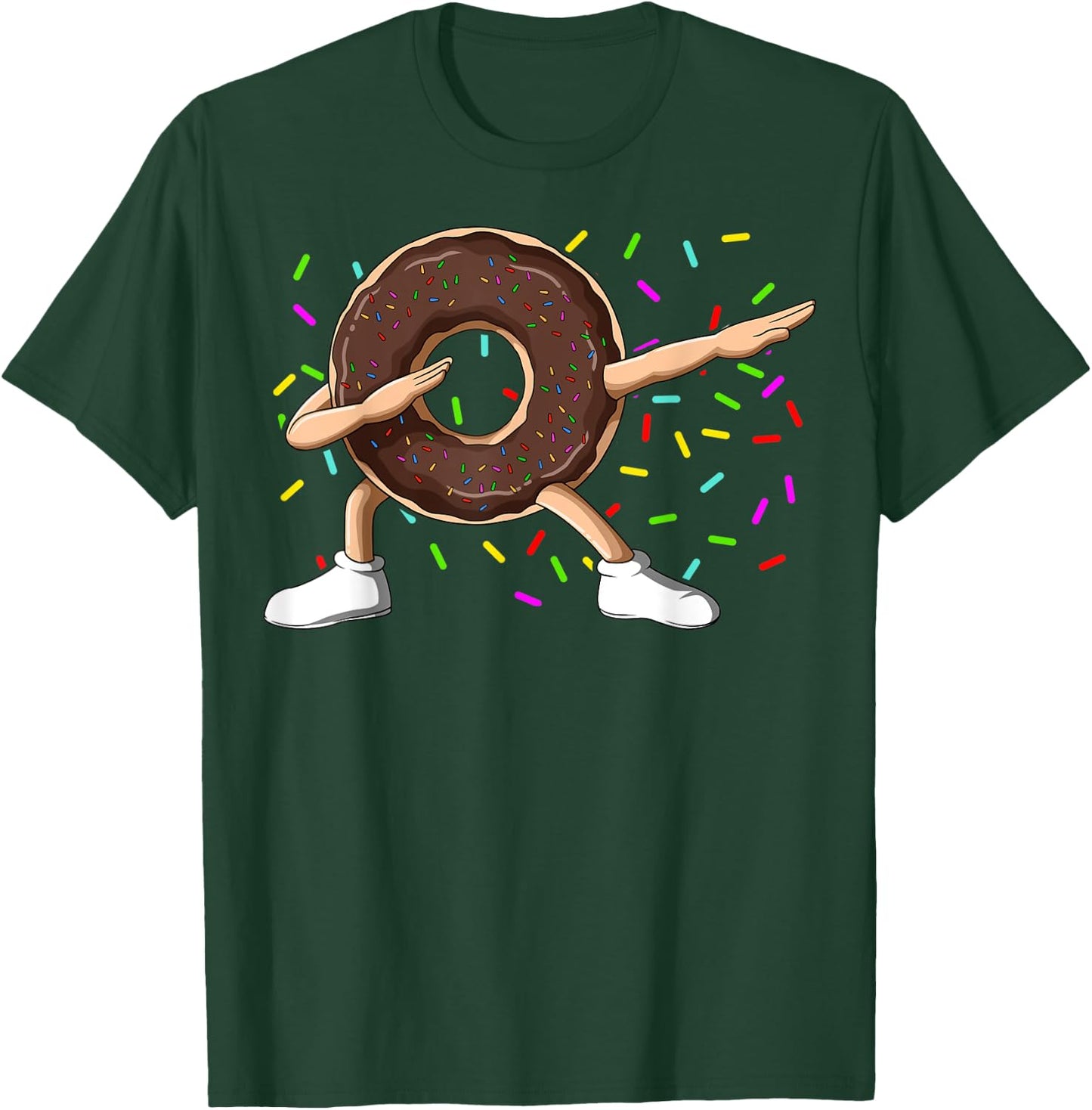 Dabbing Donut With Sprinkles Dabbing Chocolate Donut Dab T-Shirt - T-Shirt | Forest