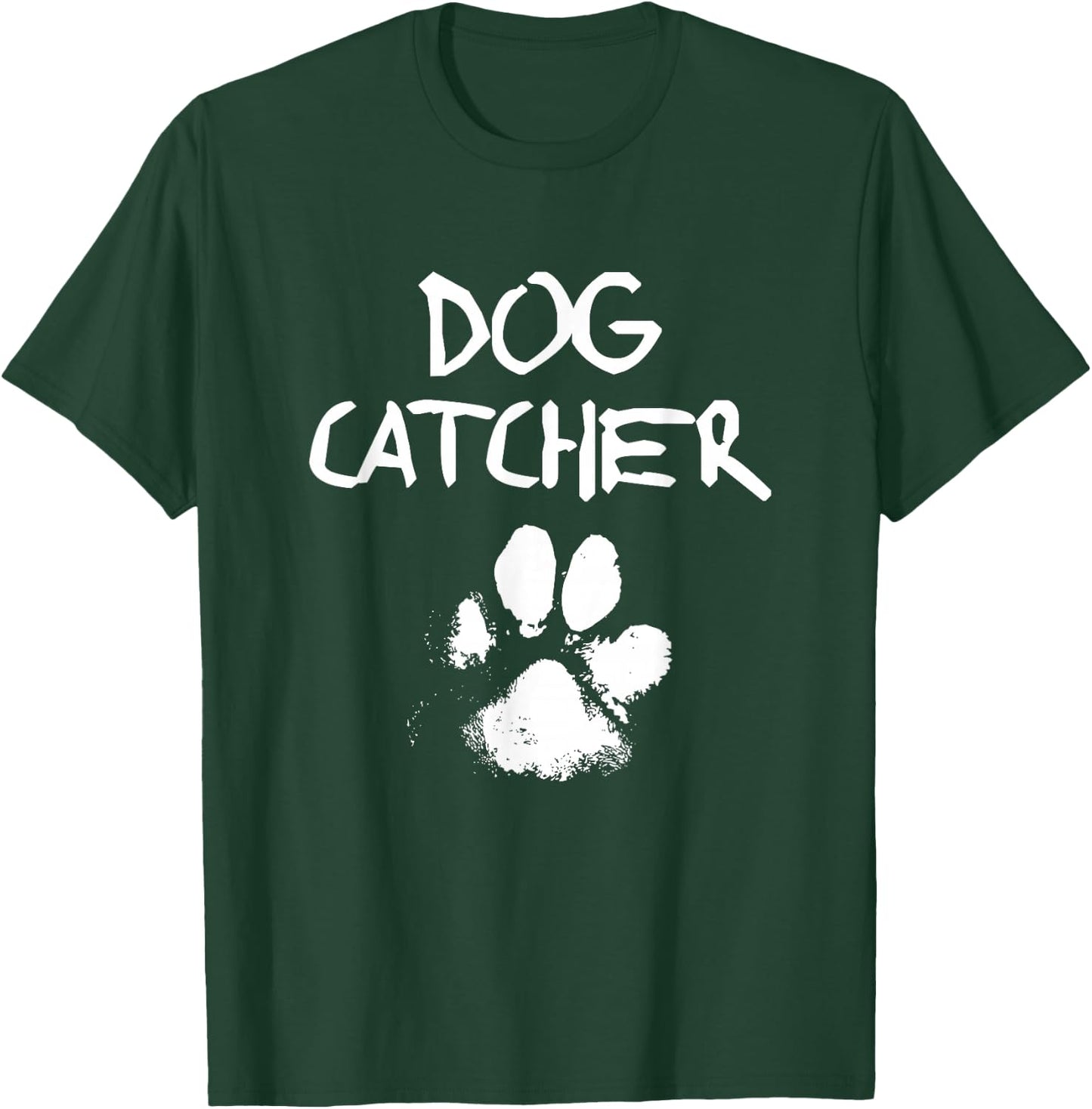 Dog Catcher Costume Adult Halloween Spooky Paw Dog Funny T-Shirt - T-Shirt | Forest