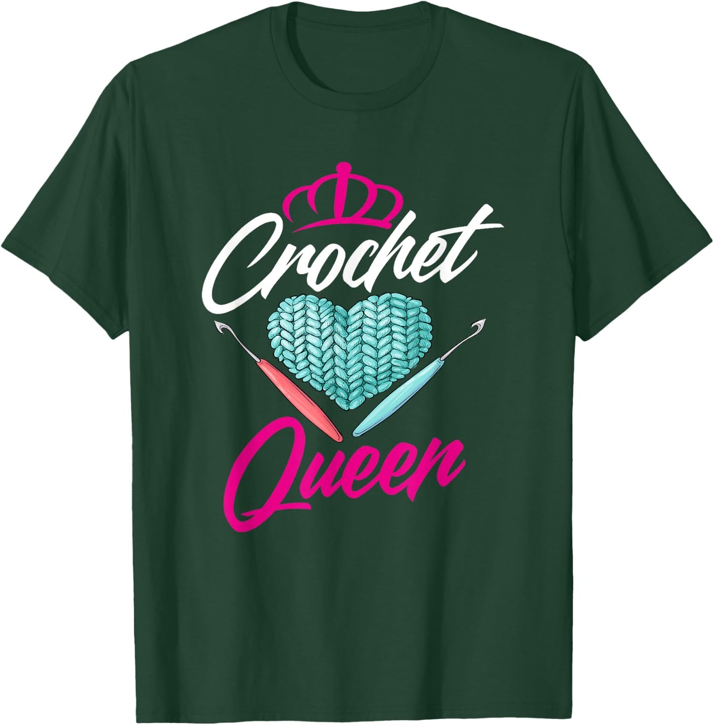 Crochet Queen - Cute Crocheting Gift Crocheter T-Shirt - T-Shirt | Forest