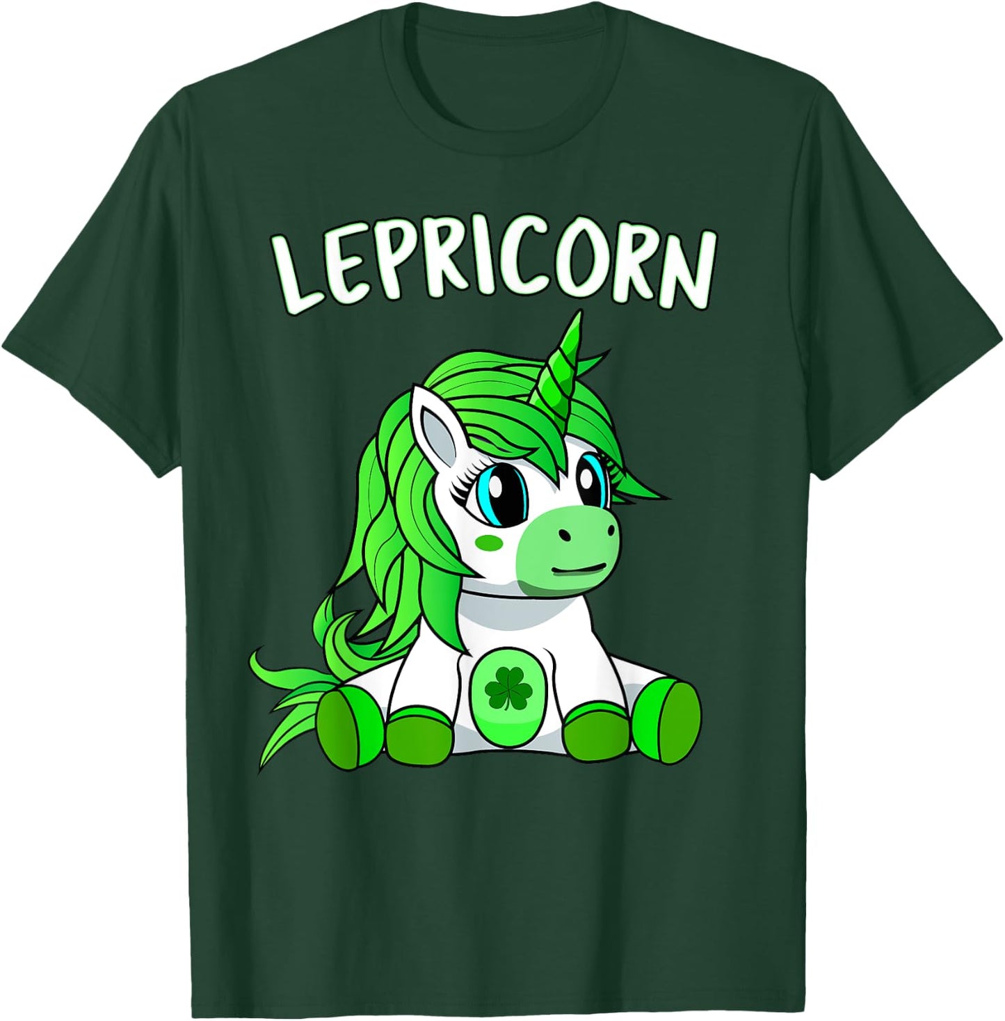 St Patricks Day Baby Girl Outfit - Irish Green Unicorn Boy T-Shirt - T-Shirt | Forest