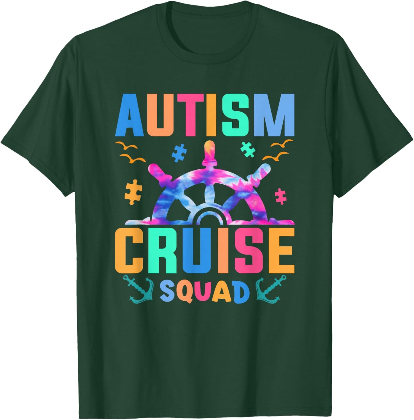 Autism Awareness Month Autism Cruise Squad 2025 Family T-Shirt - T-Shirt | Forest