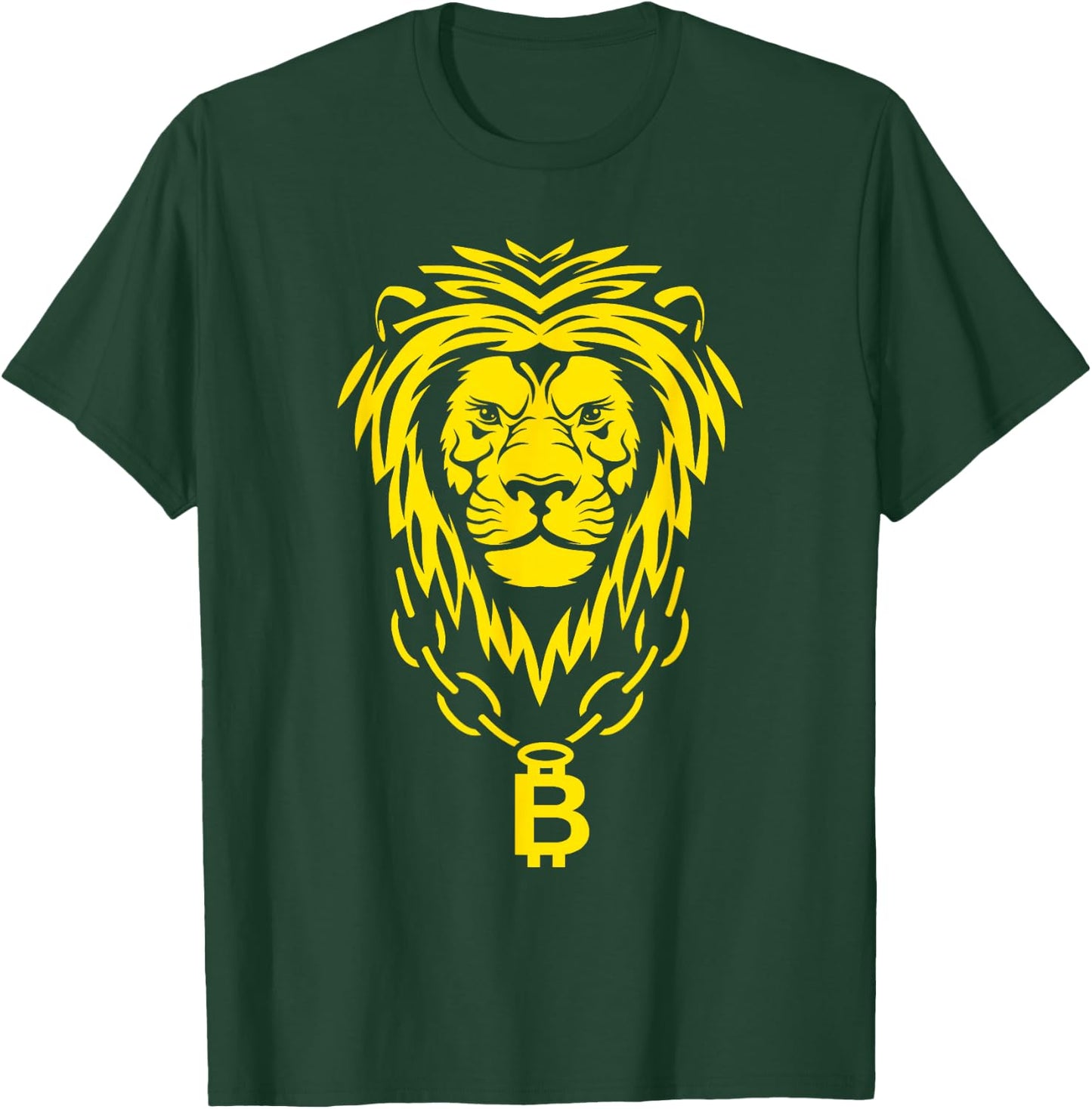 Bitcoin Lion Blockchain Crypto Money Cryptocurrency Wallet T-Shirt - T-Shirt | Forest