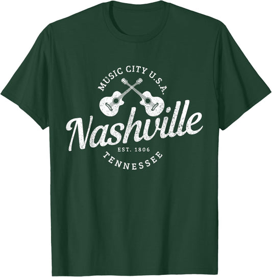 Nashville Tennessee USA Country Music Music City Souvenir T-Shirt - T-Shirt | Forest
