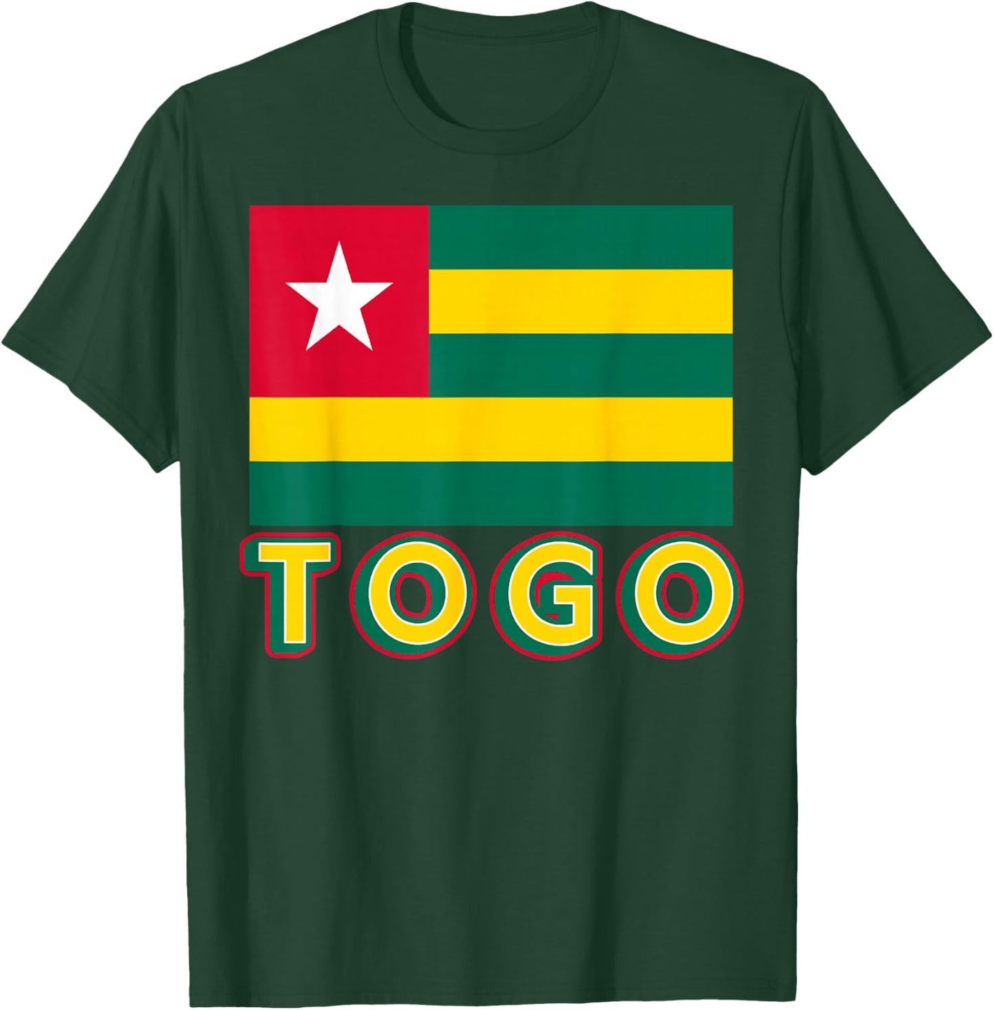 Togolese Flag Of Togo Patriotic African Men Women Kids T-Shirt - T-Shirt | Forest